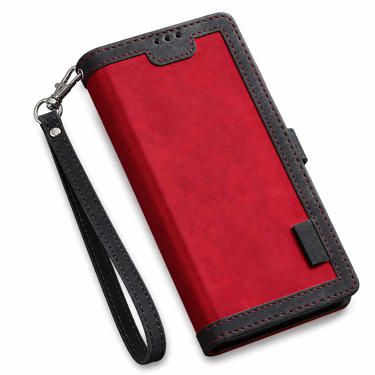 Premium iPhone Case Leather Wallet Flip Cover Card Slots Magnetic Closure Shockproof Full Body Protection Slim Elegant Kickstand Protective Design