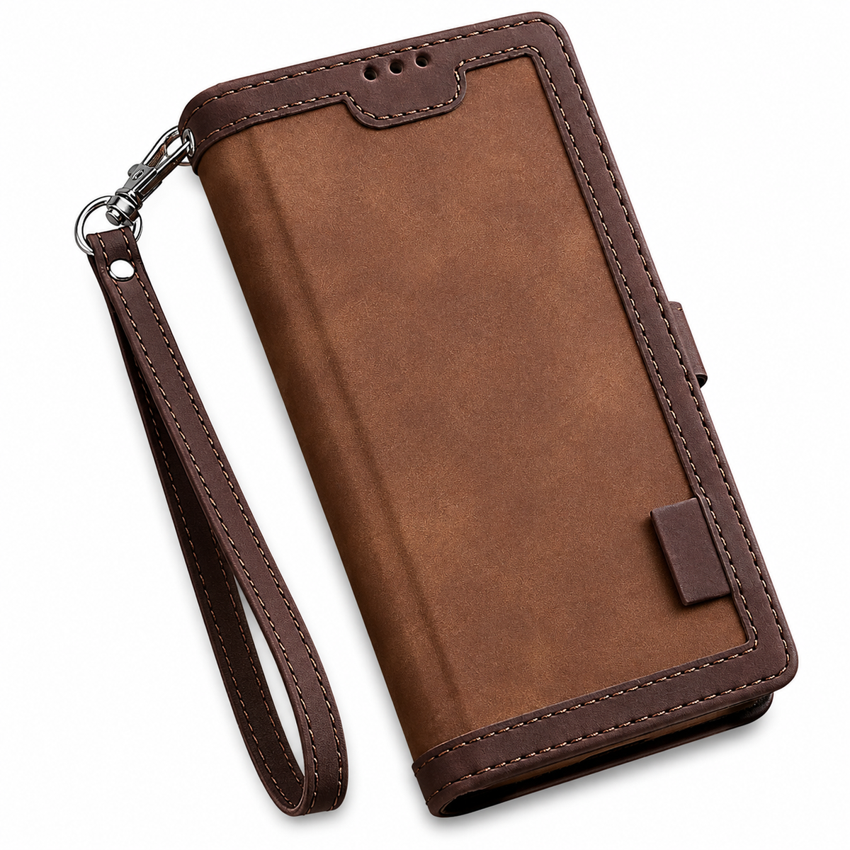 Premium iPhone Case Leather Wallet Flip Cover Card Slots Magnetic Closure Shockproof Full Body Protection Slim Elegant Kickstand Protective Design