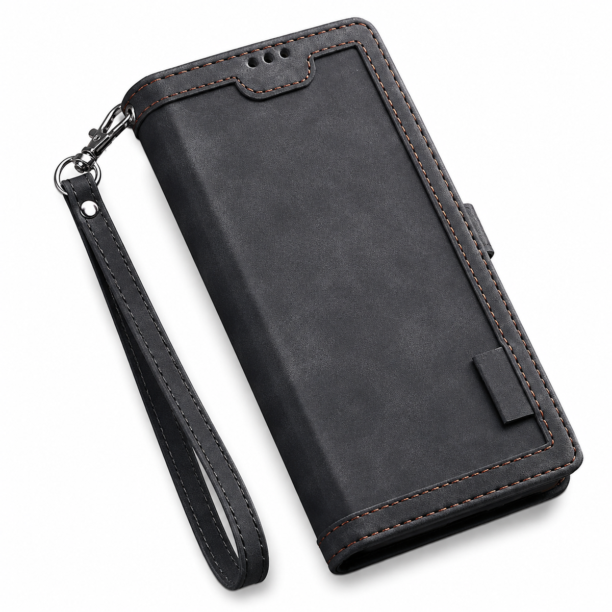 Premium iPhone Case Leather Wallet Flip Cover Card Slots Magnetic Closure Shockproof Full Body Protection Slim Elegant Kickstand Protective Design