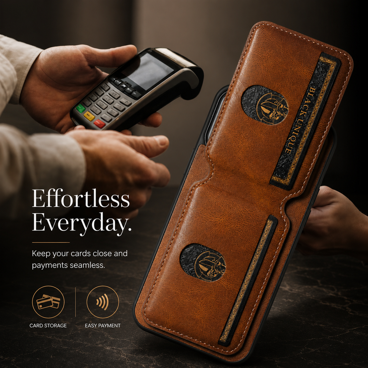 Premium iPhone Case Leather Wallet Magnetic Card Holder Protective Cover Full Coverage Anti Scratch Non Slip Slim Pocket Secure Closure Soft Lining