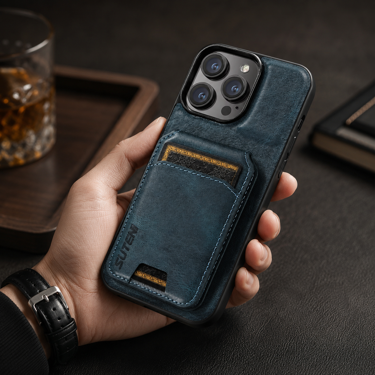 Premium iPhone Case Leather Wallet Magnetic Card Holder Protective Cover Full Coverage Anti Scratch Non Slip Slim Pocket Secure Closure Soft Lining
