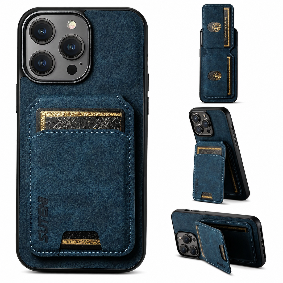 Premium iPhone Case Leather Wallet Magnetic Card Holder Protective Cover Full Coverage Anti Scratch Non Slip Slim Pocket Secure Closure Soft Lining