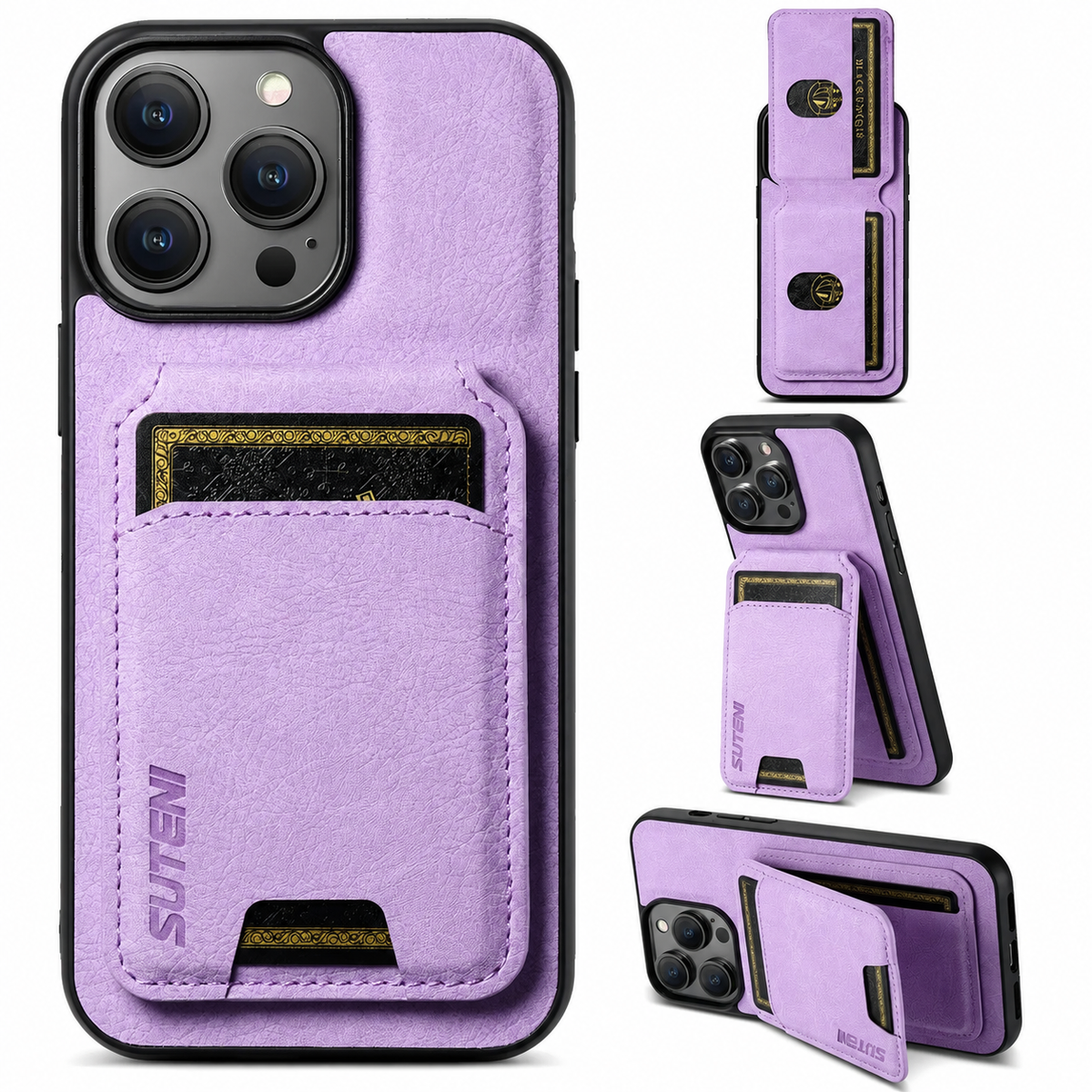 Premium iPhone Case Leather Wallet Magnetic Card Holder Protective Cover Full Coverage Anti Scratch Non Slip Slim Pocket Secure Closure Soft Lining