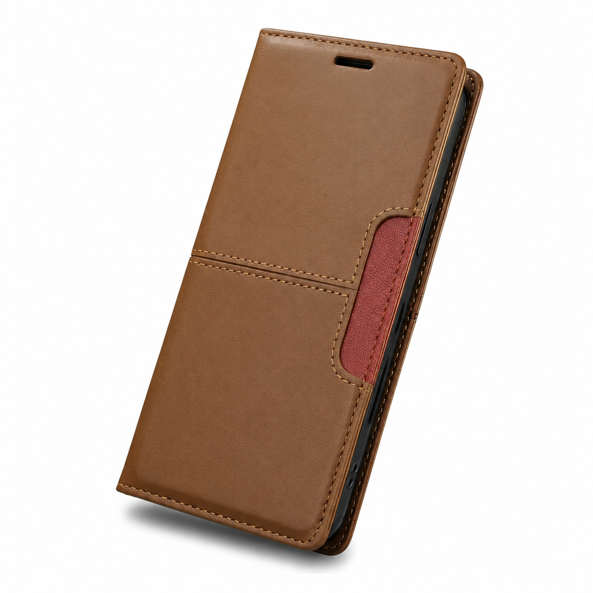 Premium iPhone Case Leather Wallet RFID Card Holder Magnetic Shockproof Protective Cover Kickstand Anti Fingerprint Anti Scratch Non Slip Full Coverage