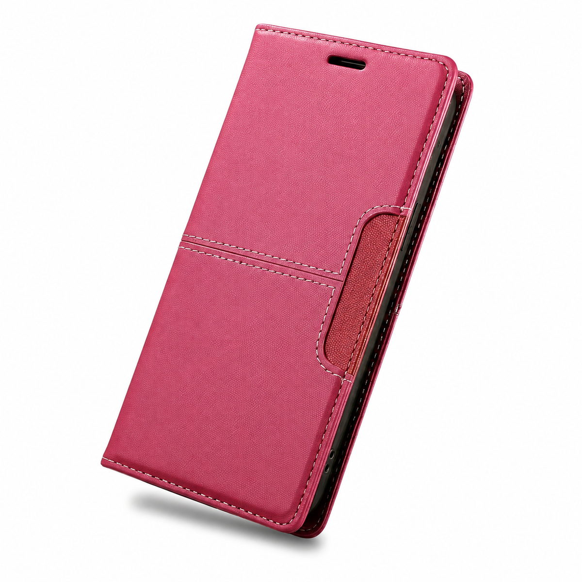 Premium iPhone Case Leather Wallet RFID Card Holder Magnetic Shockproof Protective Cover Kickstand Anti Fingerprint Anti Scratch Non Slip Full Coverage