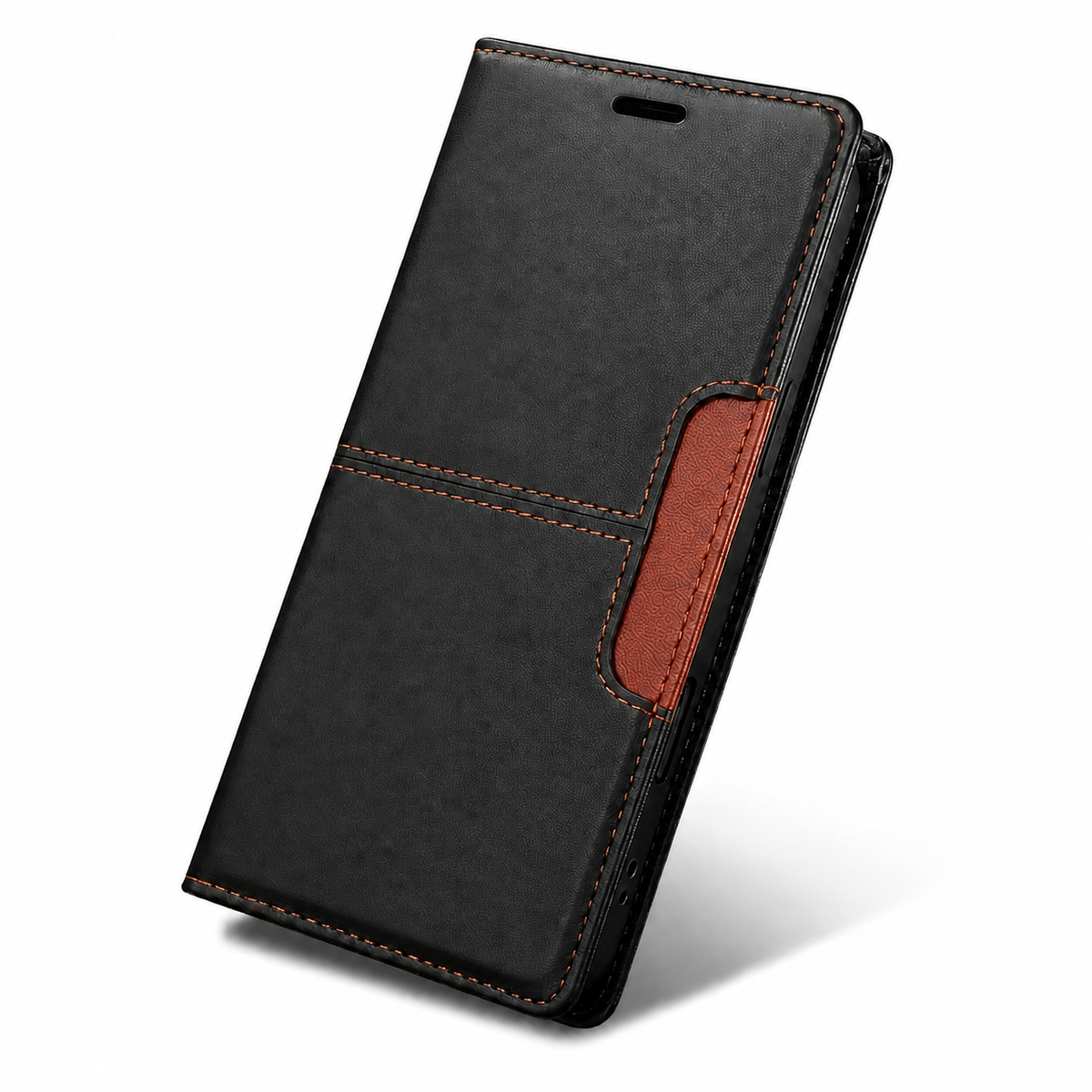 Premium iPhone Case Leather Wallet RFID Card Holder Magnetic Shockproof Protective Cover Kickstand Anti Fingerprint Anti Scratch Non Slip Full Coverage