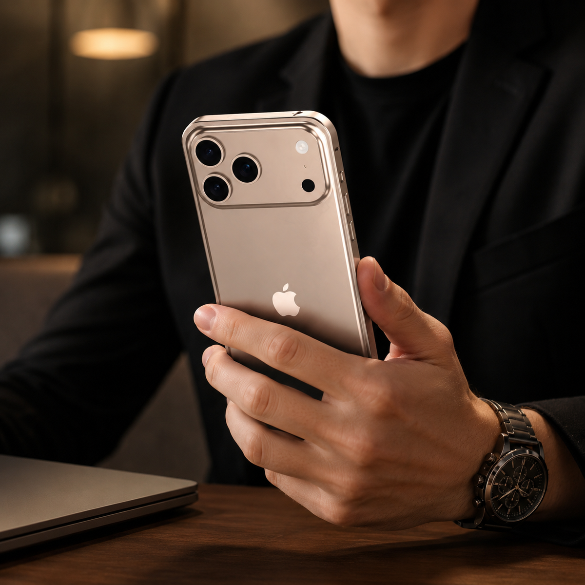 Premium iPhone Case Lightweight Aluminum Alloy Metal Frame Thin Bumper Titanium Style Protective Back Slim Reinforced Edge Corner Cover Case