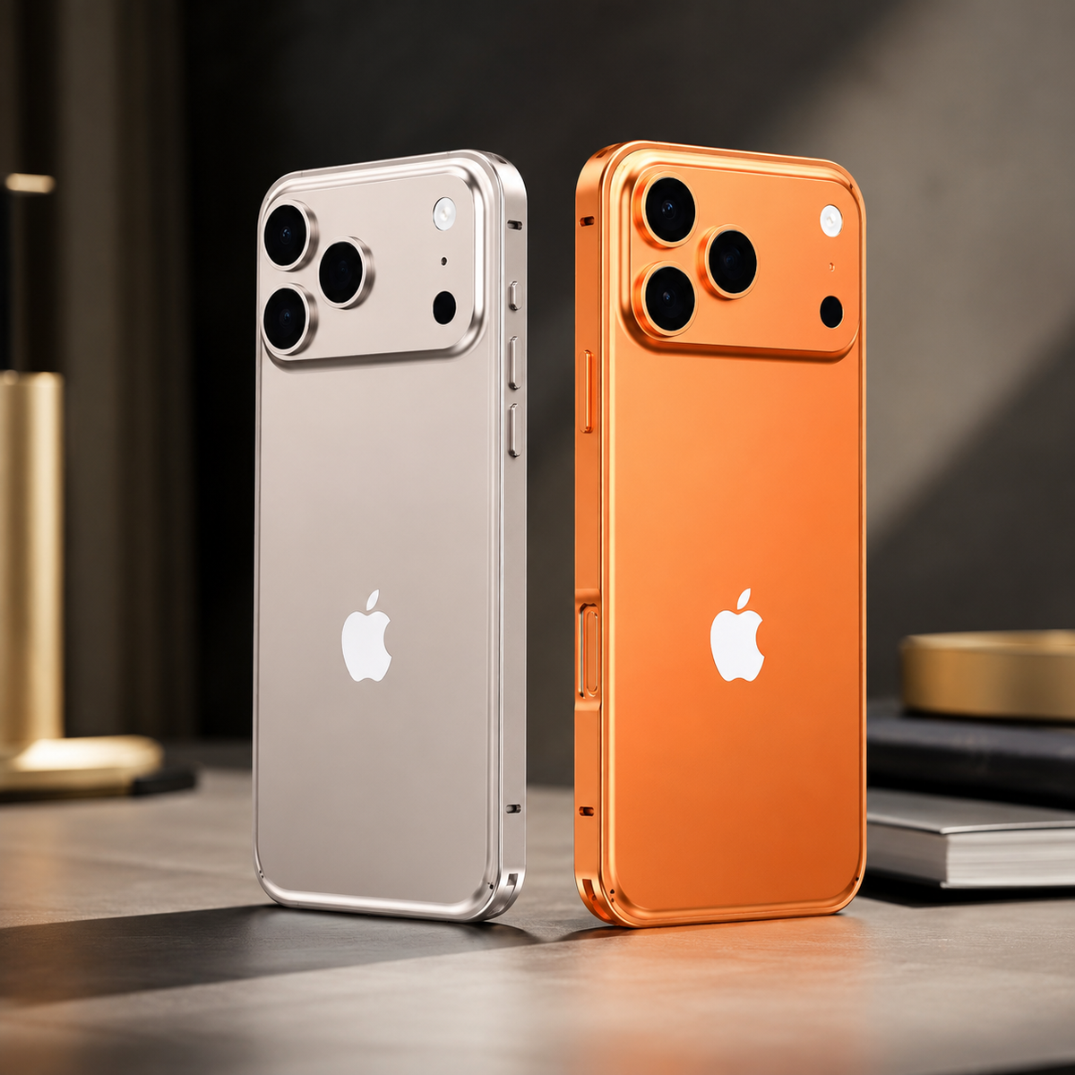 Premium iPhone Case Lightweight Aluminum Alloy Metal Frame Thin Bumper Titanium Style Protective Back Slim Reinforced Edge Corner Cover Case