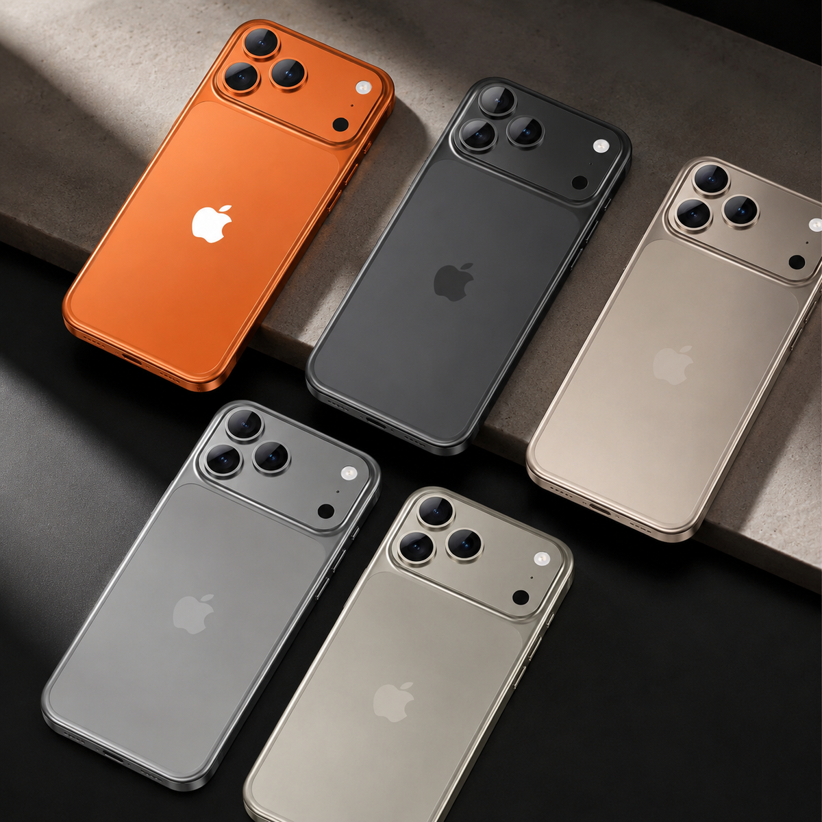 Premium iPhone Case Lightweight Aluminum Alloy Metal Frame Thin Bumper Titanium Style Protective Back Slim Reinforced Edge Corner Cover Case