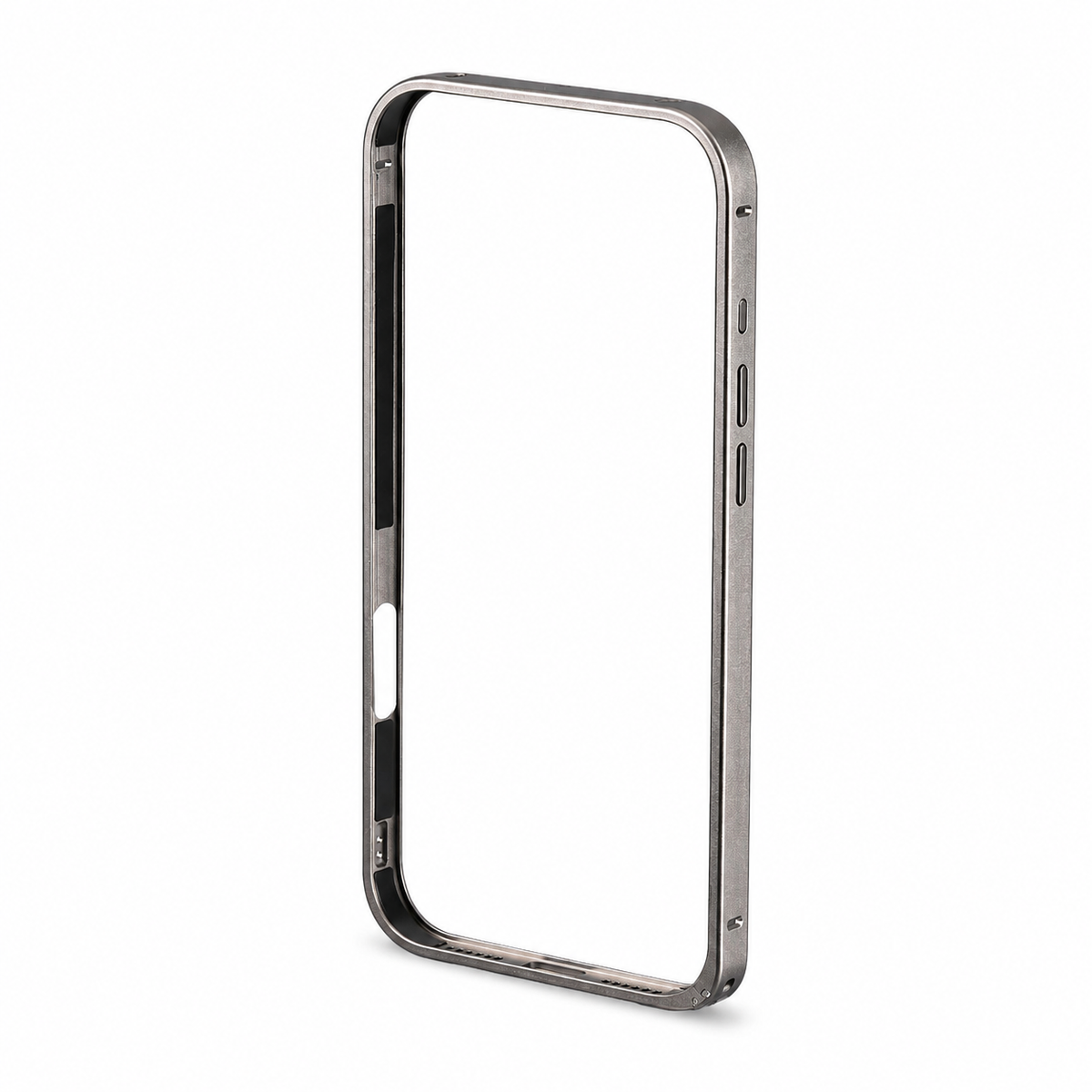 Premium iPhone Case Lightweight Aluminum Alloy Metal Frame Thin Bumper Titanium Style Protective Back Slim Reinforced Edge Corner Cover Case