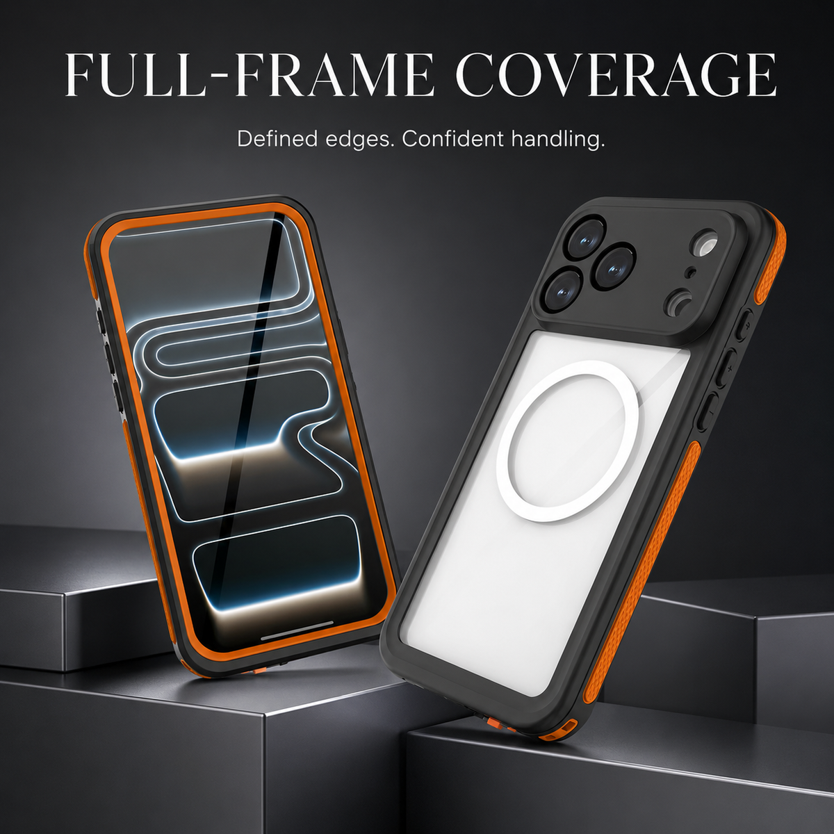 Premium iPhone Case MagSafe 360 Full Body Waterproof Magnetic Shockproof Protective Cover Anti Scratch Non Slip Lightweight PC Holder Rugged Case