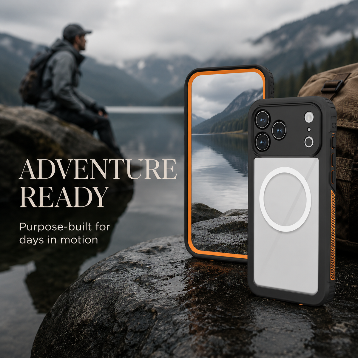 Premium iPhone Case MagSafe 360 Full Body Waterproof Magnetic Shockproof Protective Cover Anti Scratch Non Slip Lightweight PC Holder Rugged Case