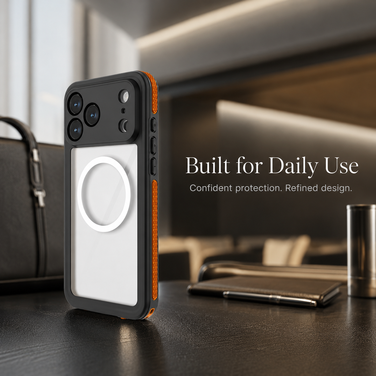 Premium iPhone Case MagSafe 360 Full Body Waterproof Magnetic Shockproof Protective Cover Anti Scratch Non Slip Lightweight PC Holder Rugged Case