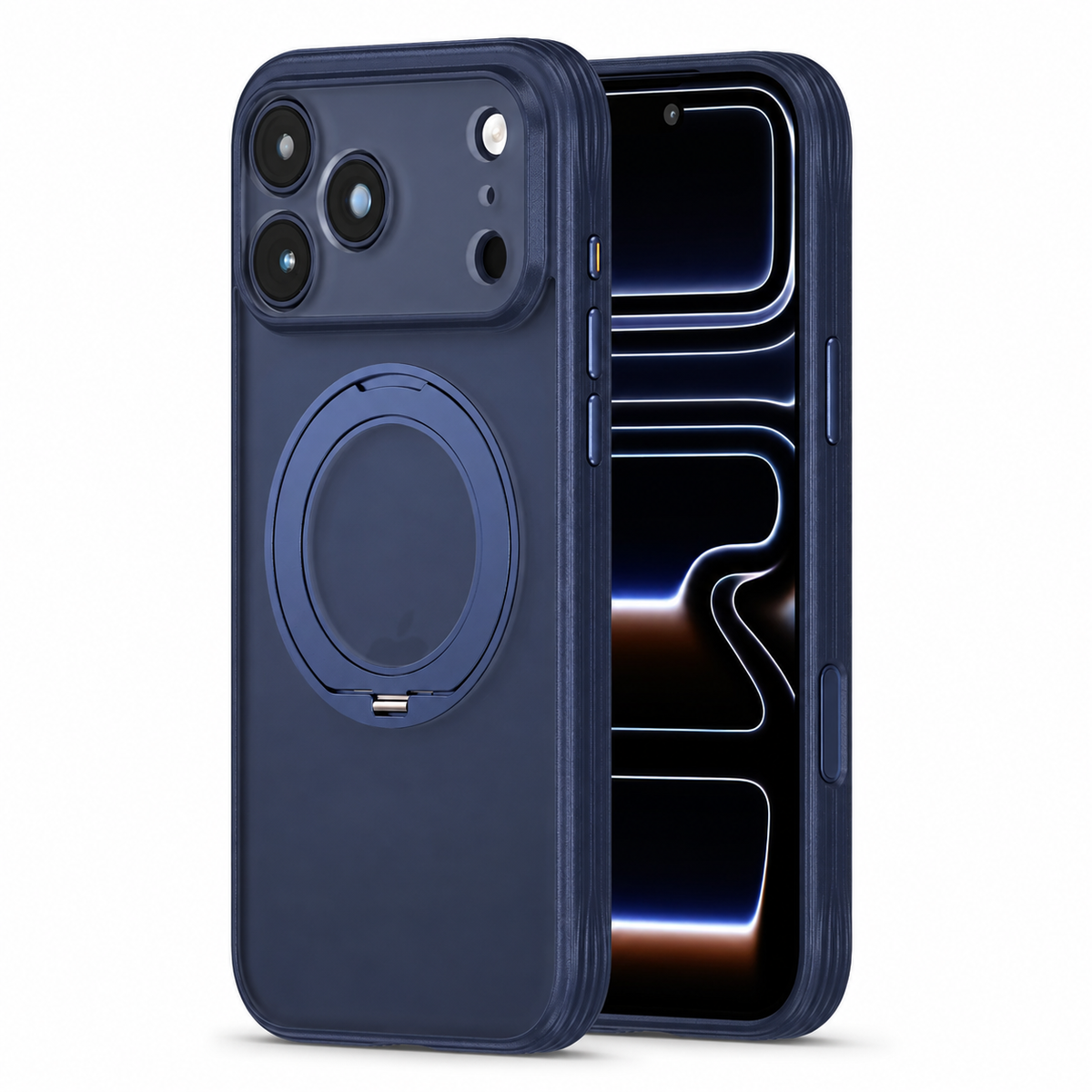 Premium iPhone Case MagSafe 360 Rotating Magnetic Kickstand Skin Feel AI Camera Button Shockproof PC TPU Slim Protective Bumper Cover Case Design