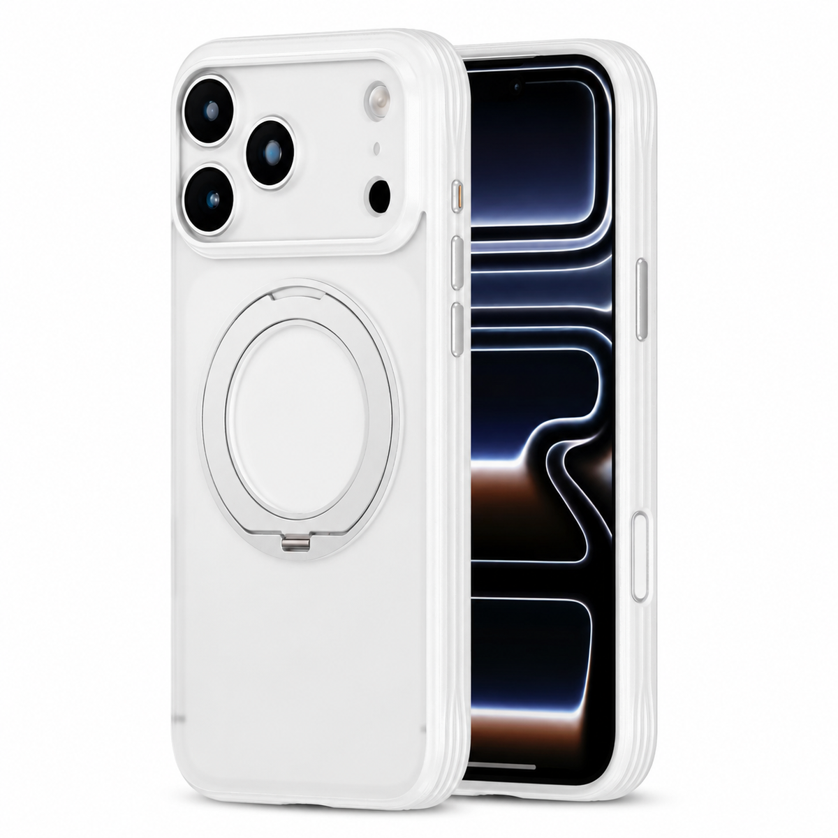 Premium iPhone Case MagSafe 360 Rotating Magnetic Kickstand Skin Feel AI Camera Button Shockproof PC TPU Slim Protective Bumper Cover Case Design