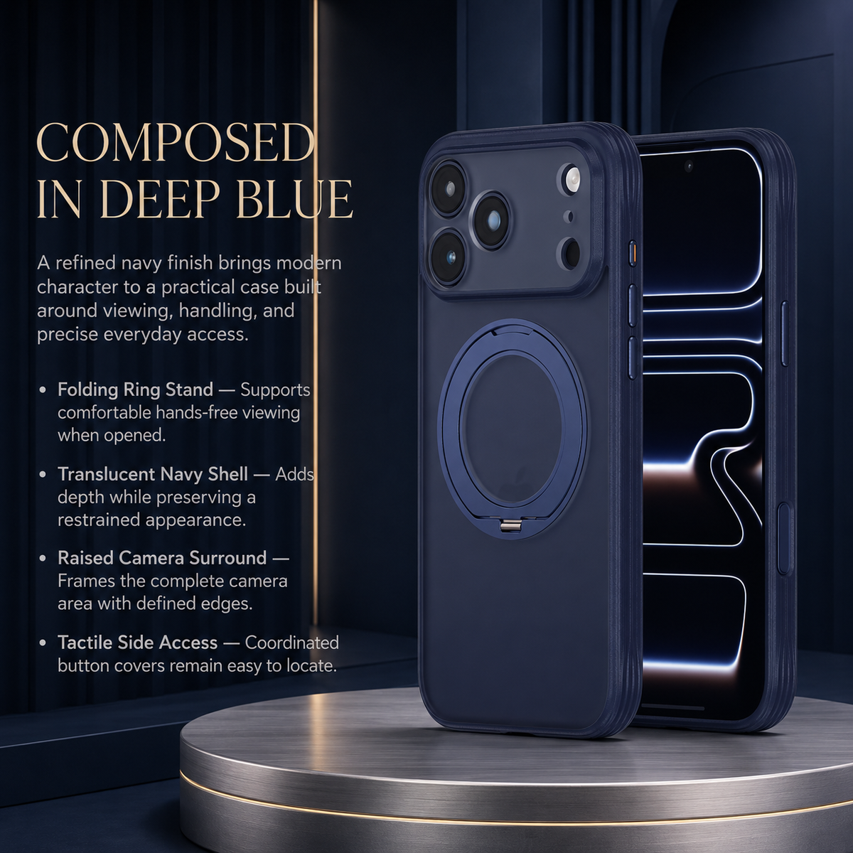 Premium iPhone Case MagSafe 360 Rotating Magnetic Kickstand Skin Feel AI Camera Button Shockproof PC TPU Slim Protective Bumper Cover Case Design