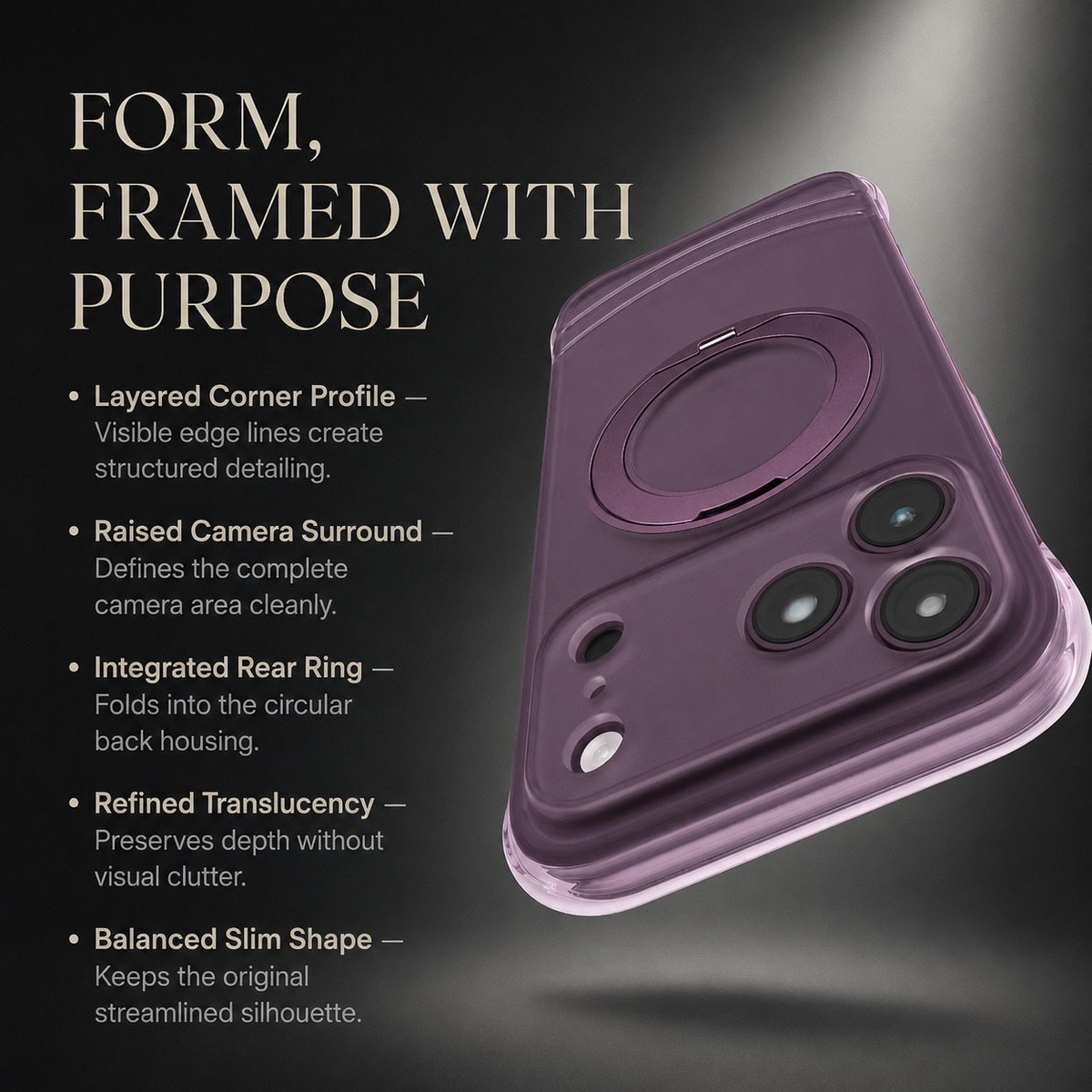 Premium iPhone Case MagSafe 360 Rotating Magnetic Kickstand Skin Feel AI Key Shockproof PC TPU Slim Fit Protective Bumper Phone Cover Case Design