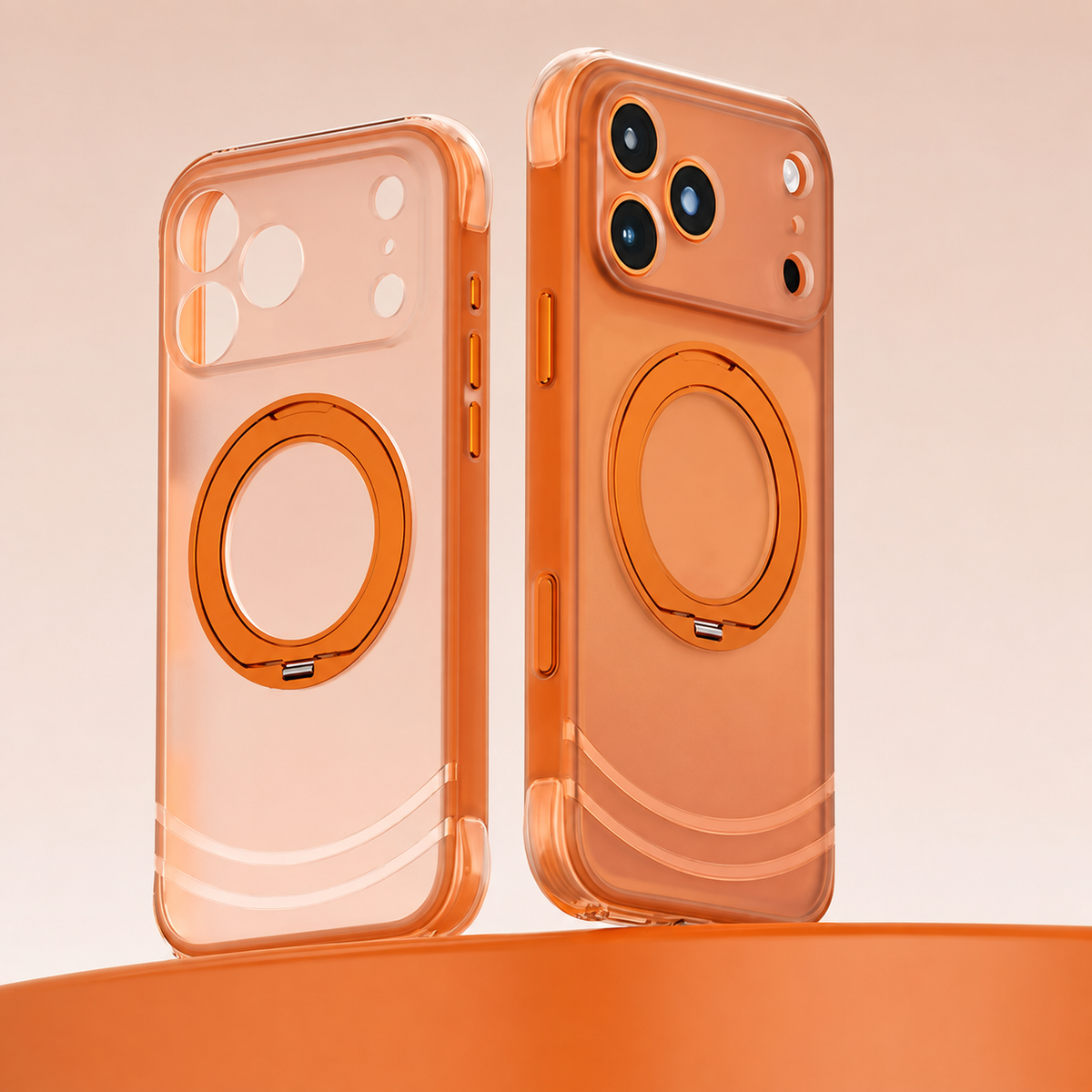 Premium iPhone Case MagSafe 360 Rotating Magnetic Kickstand Skin Feel AI Key Shockproof PC TPU Slim Fit Protective Bumper Phone Cover Case Design