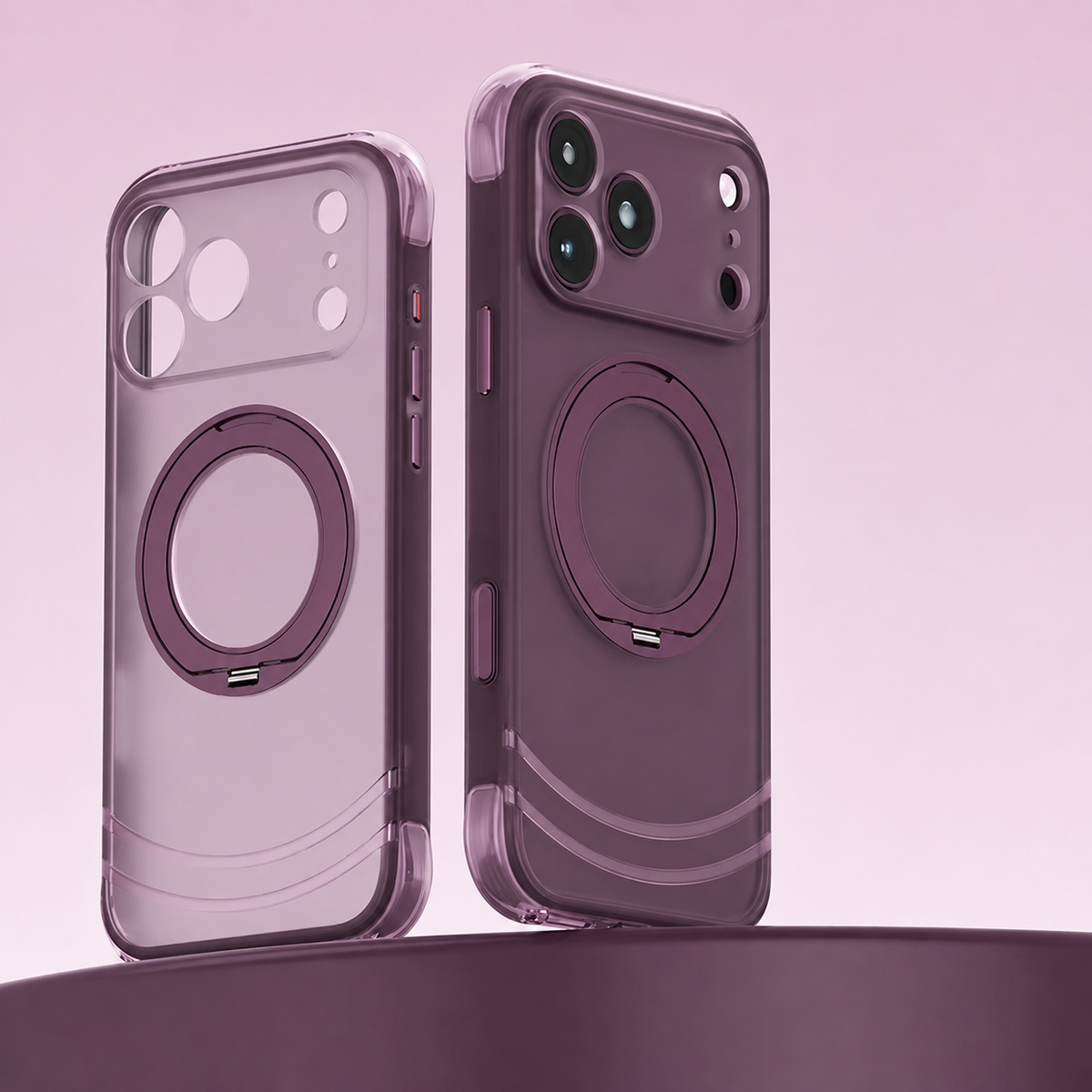 Premium iPhone Case MagSafe 360 Rotating Magnetic Kickstand Skin Feel AI Key Shockproof PC TPU Slim Fit Protective Bumper Phone Cover Case Design