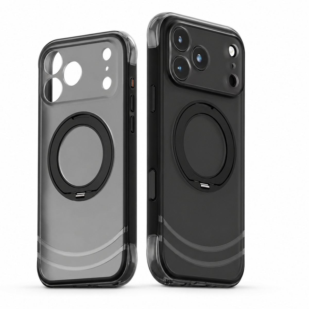 Premium iPhone Case MagSafe 360 Rotating Magnetic Kickstand Skin Feel AI Key Shockproof PC TPU Slim Fit Protective Bumper Phone Cover Case Design