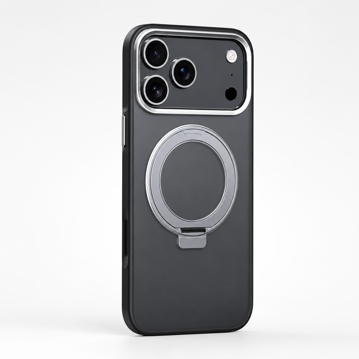 Premium iPhone Case MagSafe 360 Rotating Magnetic Kickstand Skin Feel Metal Lens Shockproof PC TPU Slim Non Slip Protective Bumper Cover Case Design