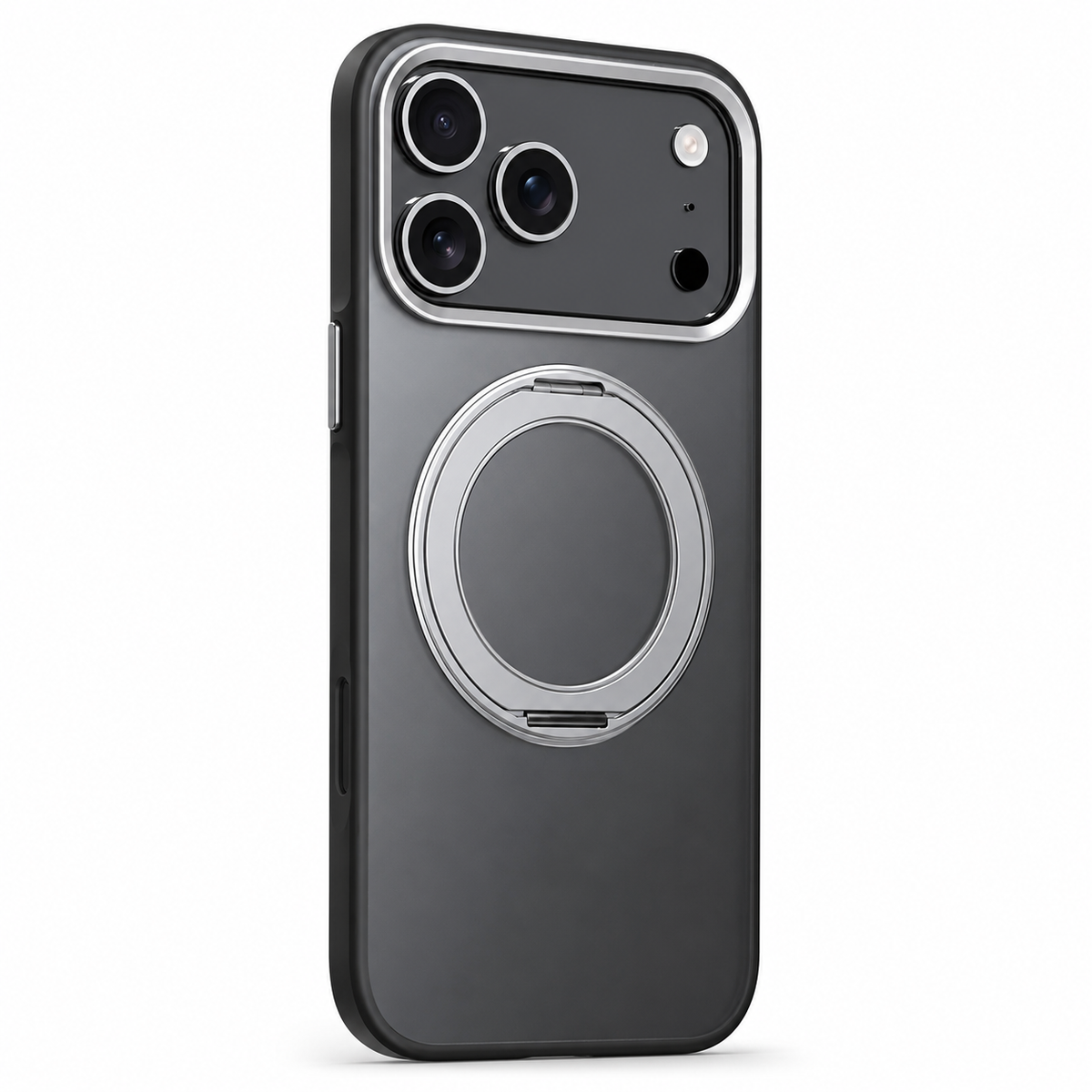 Premium iPhone Case MagSafe 360 Rotating Magnetic Kickstand Skin Feel Metal Lens Shockproof PC TPU Slim Non Slip Protective Bumper Cover Case Design
