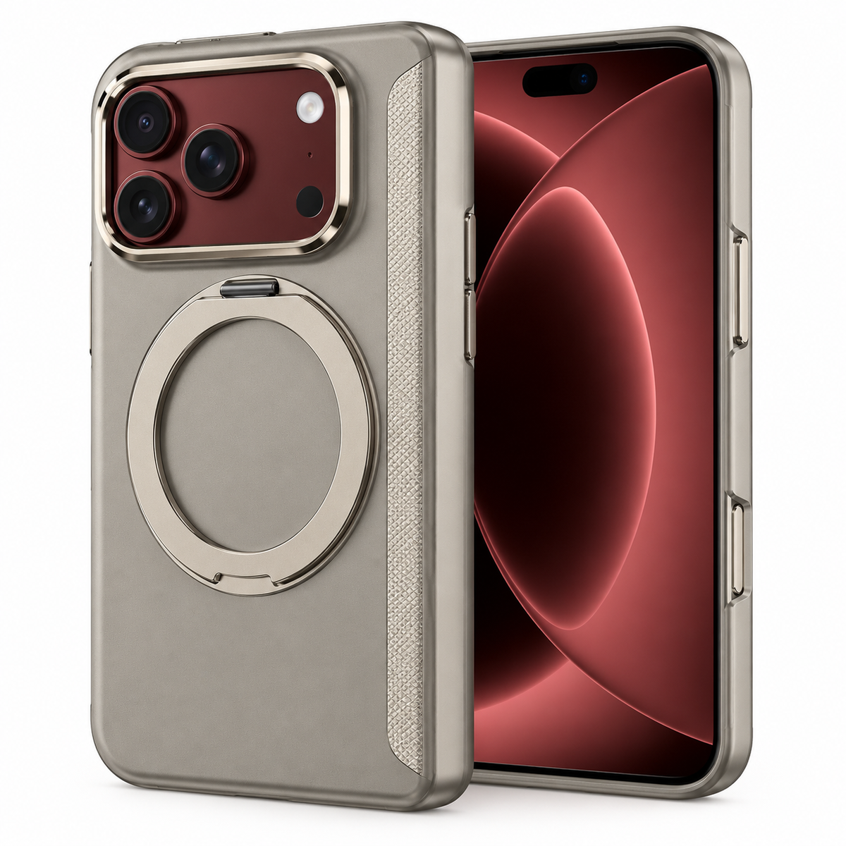 Premium iPhone Case MagSafe 360 Rotating Ring Silicone Magnetic Anti Scratch Non Slip Foldable All Inclusive Protective Bumper Cover Case Design