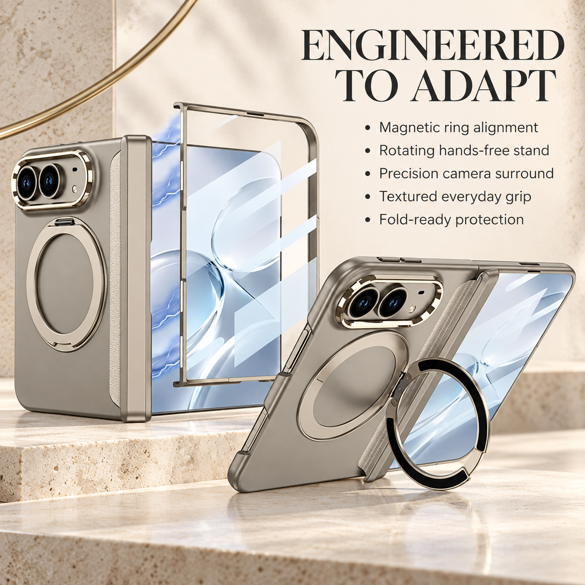 Premium iPhone Case MagSafe 360 Rotating Ring Silicone Magnetic Anti Scratch Non Slip Foldable All Inclusive Protective Bumper Cover Case Design