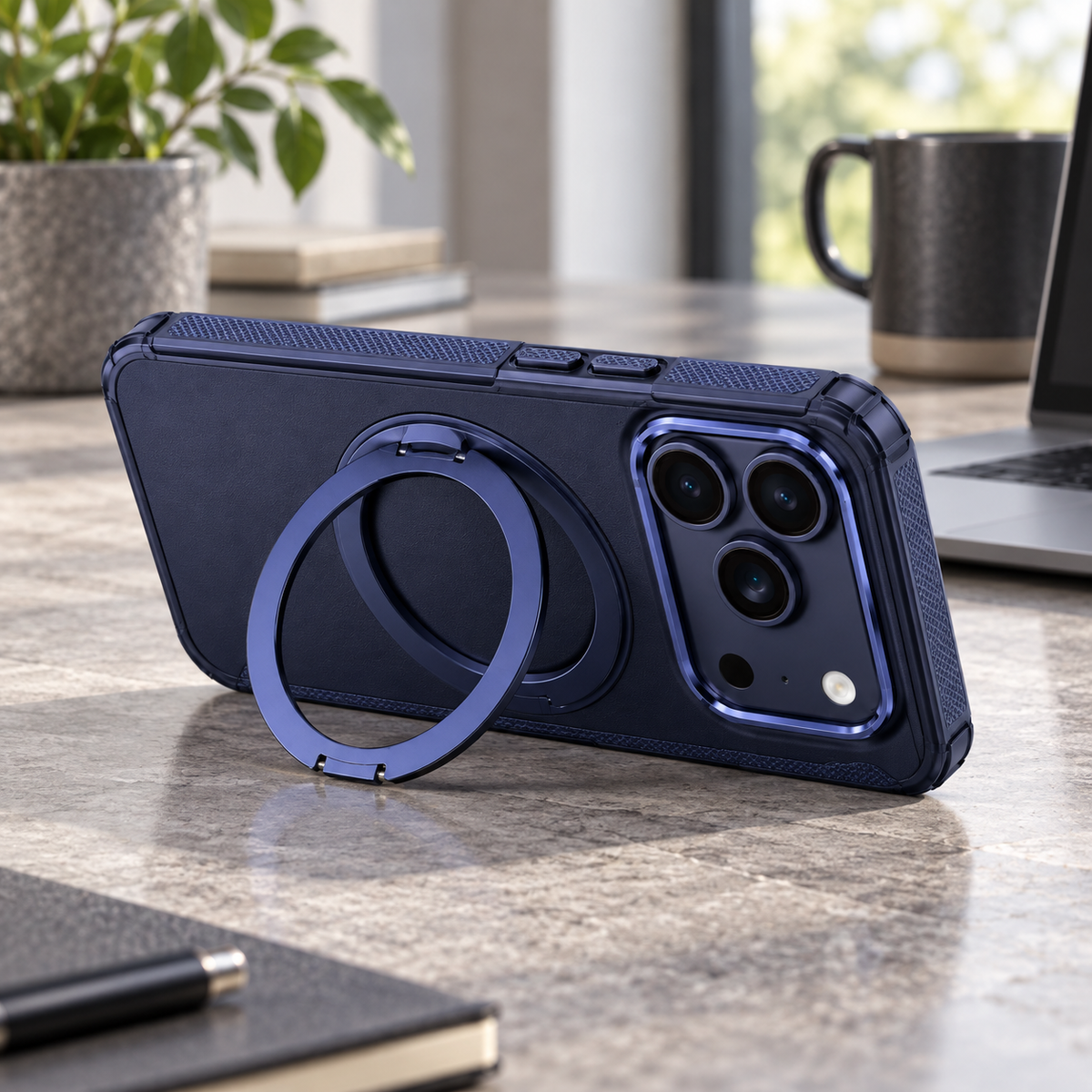 Premium iPhone Case MagSafe 360 Rotating Ring Silicone Magnetic Anti Scratch Non Slip Foldable All Inclusive Protective Bumper Cover Case Design