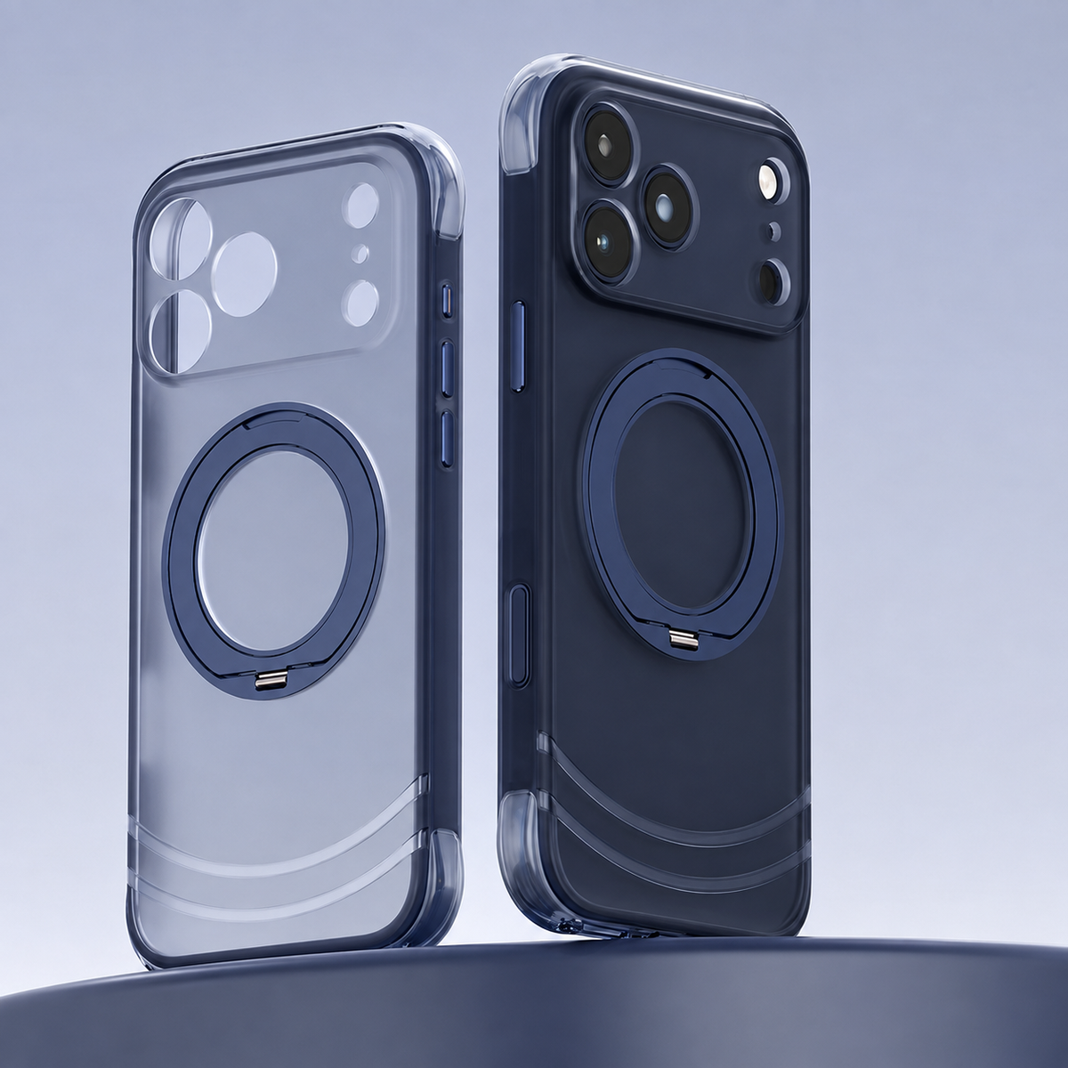 Premium iPhone Case MagSafe 360 Rotating Ring Stand AI Key Cover Skin Feel Shockproof PC TPU Magnetic Slim Fit Protective Bumper Phone Case