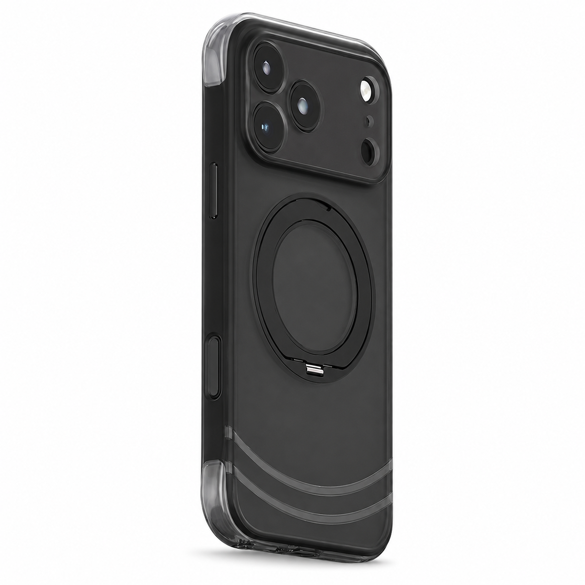Premium iPhone Case MagSafe 360 Rotating Ring Stand AI Key Cover Skin Feel Shockproof PC TPU Magnetic Slim Fit Protective Bumper Phone Case
