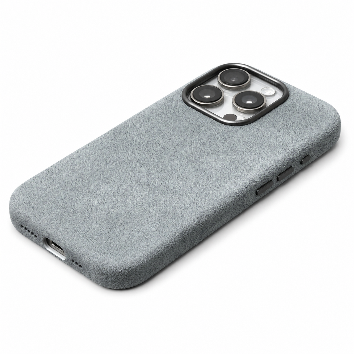 Premium iPhone Case MagSafe Alcantara Suede Leather Magnetic Protective Cover Anti Scratch Anti Fingerprint Matte Non Slip Slim Business Soft Touch Case