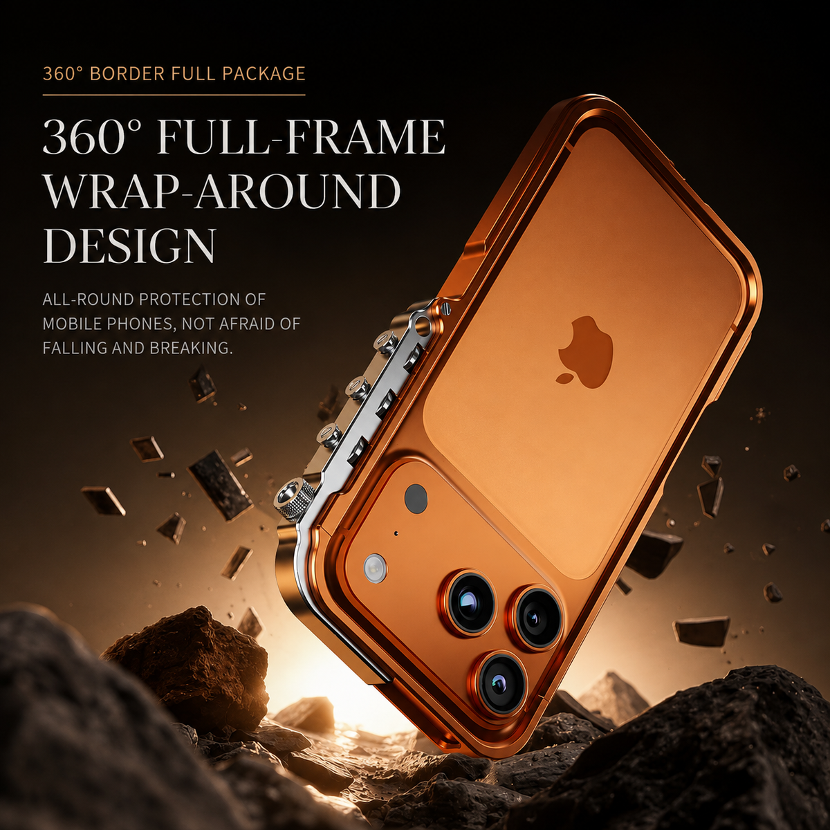 Premium iPhone Case MagSafe Aluminum Alloy Cyberpunk Bumper Shockproof Protective Frame Heat Dissipation Anti Scratch Non Slip Silicone Lining Lightweight