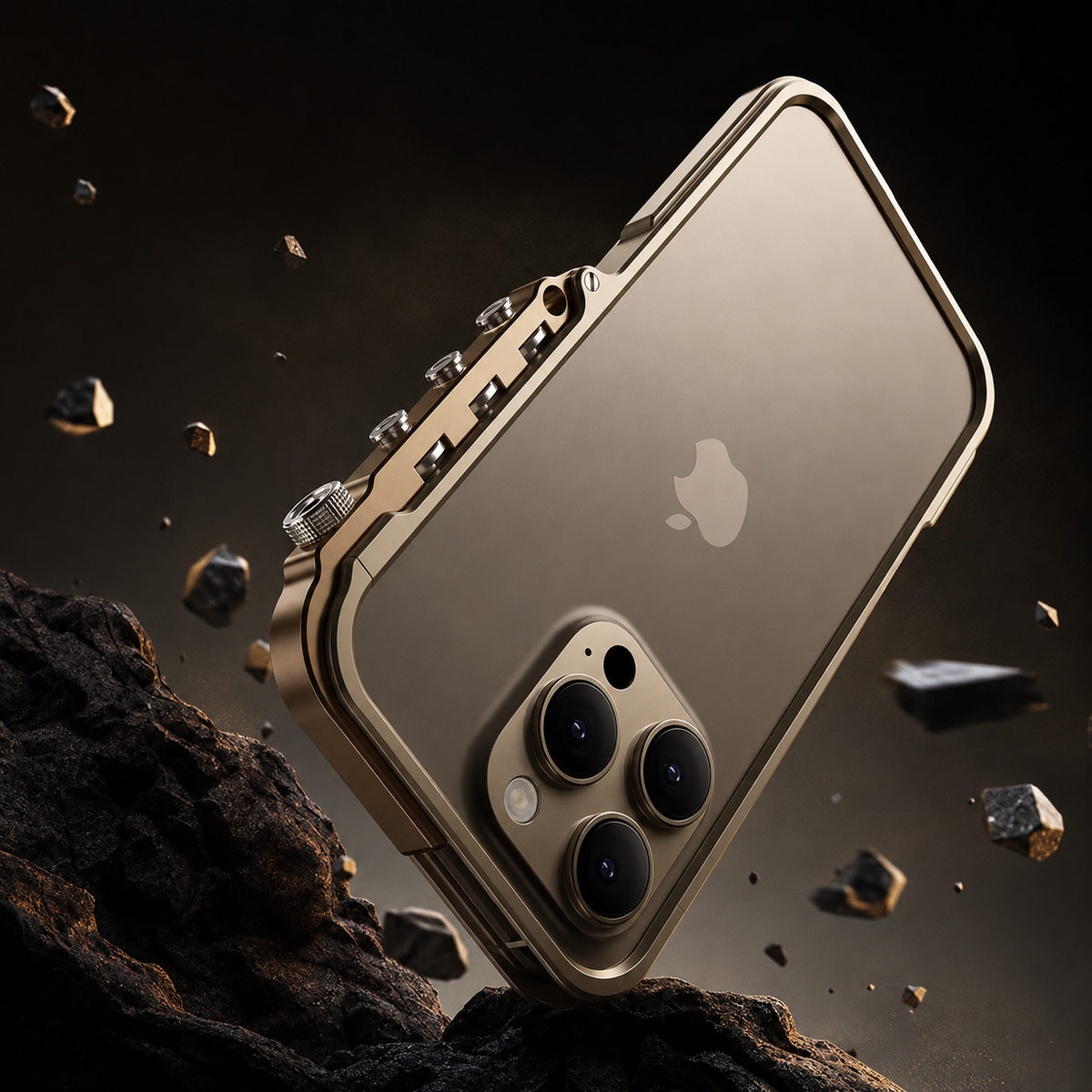 Premium iPhone Case MagSafe Aluminum Alloy Cyberpunk Bumper Shockproof Protective Frame Heat Dissipation Anti Scratch Non Slip Silicone Lining Lightweight