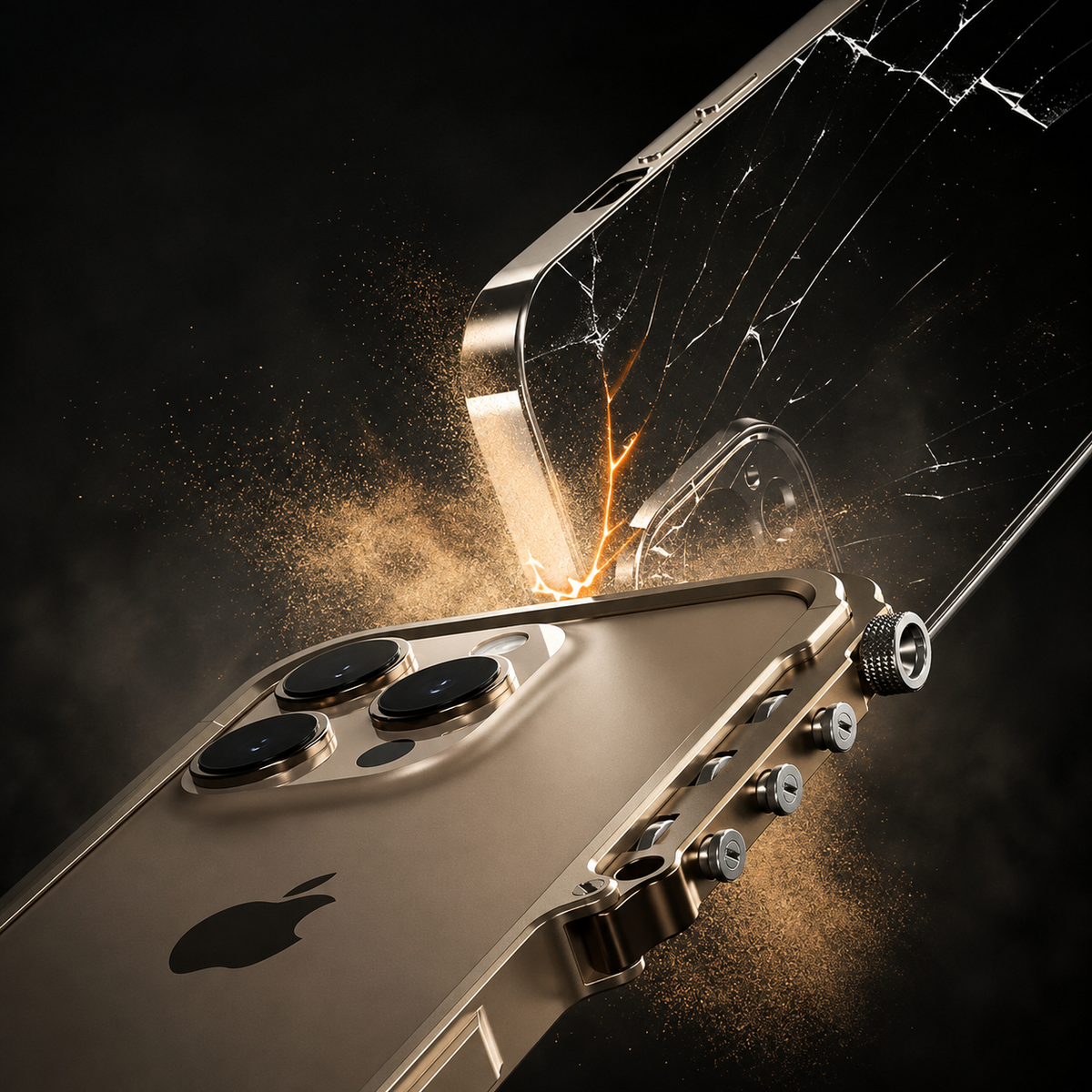 Premium iPhone Case MagSafe Aluminum Alloy Cyberpunk Bumper Shockproof Protective Frame Heat Dissipation Anti Scratch Non Slip Silicone Lining Lightweight