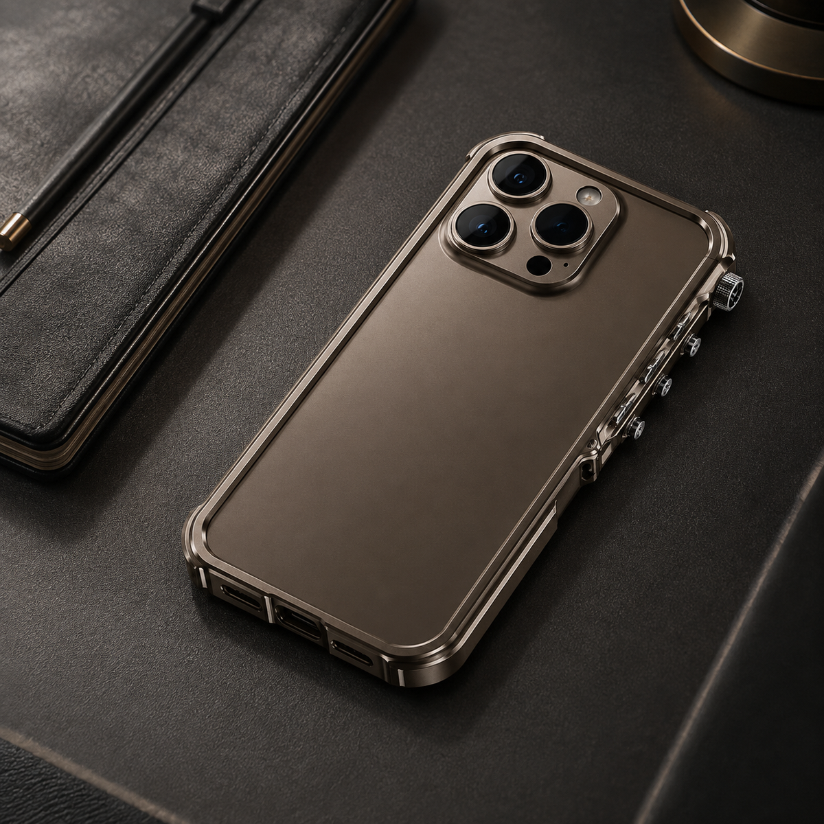 Premium iPhone Case MagSafe Aluminum Alloy Cyberpunk Bumper Shockproof Protective Frame Heat Dissipation Anti Scratch Non Slip Silicone Lining Lightweight