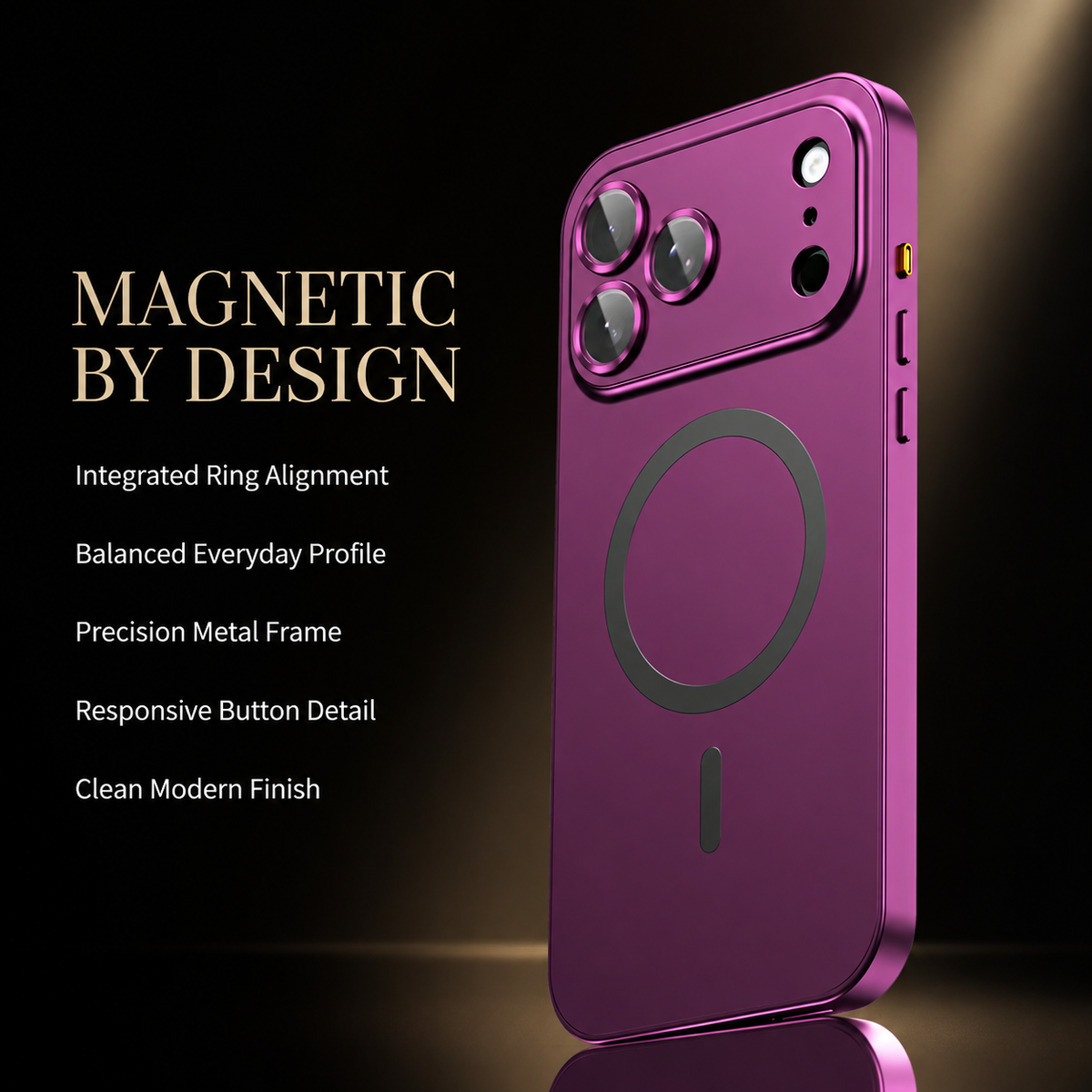 Premium iPhone Case MagSafe Aluminum Alloy Magnetic Metal Frame PC Back Panel Shockproof Anti Scratch Slim Lightweight Reinforced Protective Cover Case