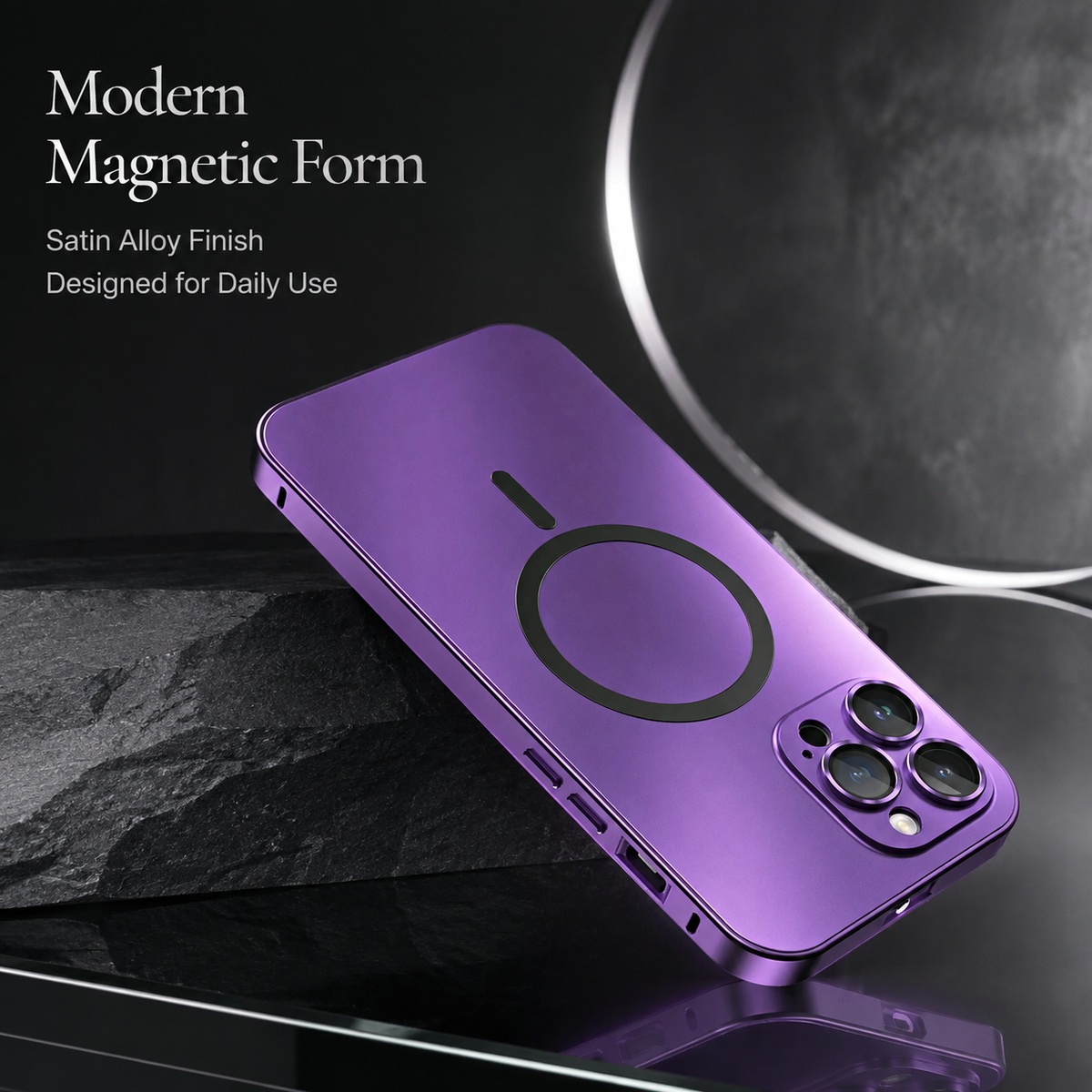 Premium iPhone Case MagSafe Aluminum Alloy Magnetic Shockproof Protective Cover Glass Camera Lens Protection Matte Anti Fingerprint Full Coverage Slim