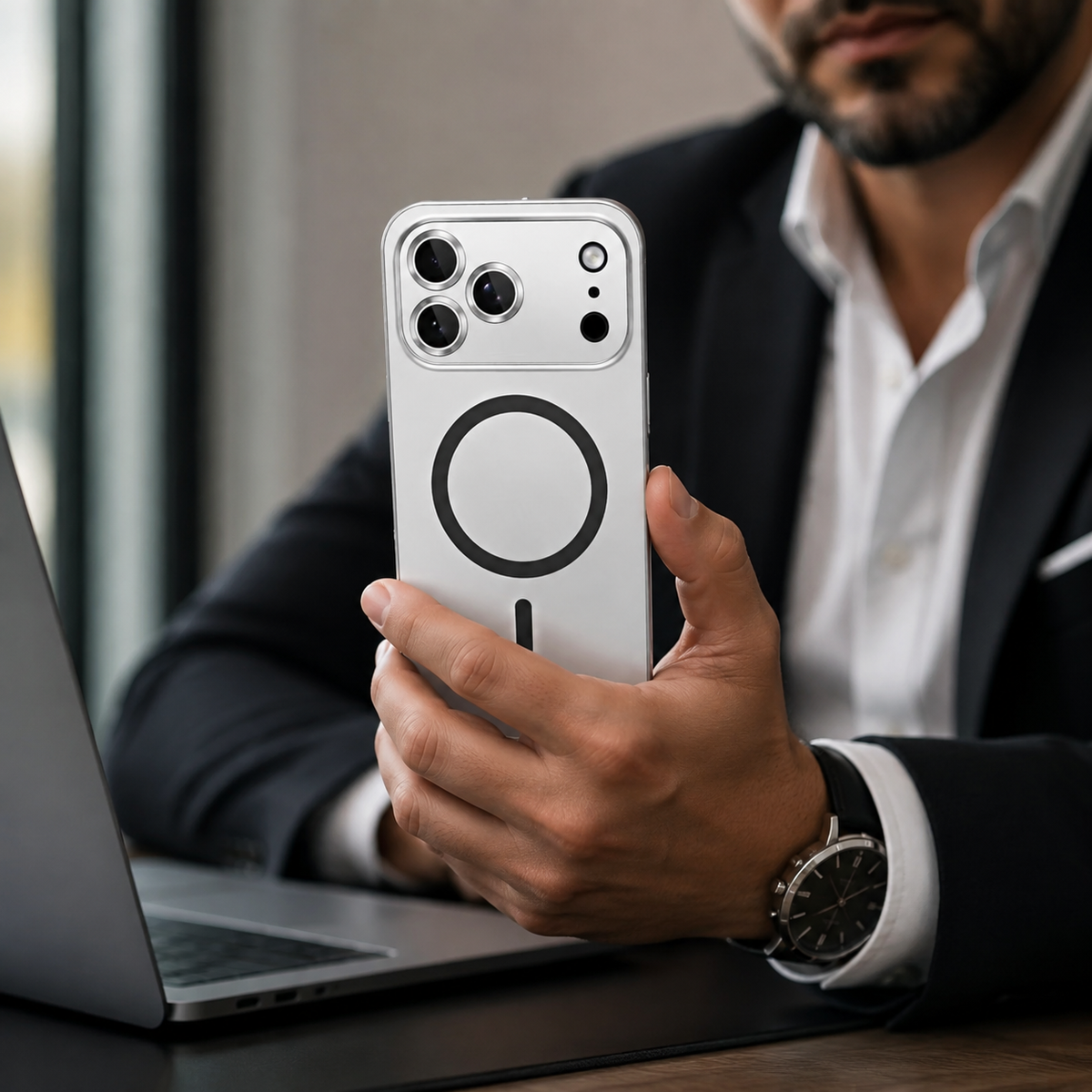 Premium iPhone Case MagSafe Aluminum Alloy Magnetic Shockproof Protective Cover Glass Camera Lens Protection Matte Anti Fingerprint Full Coverage Slim