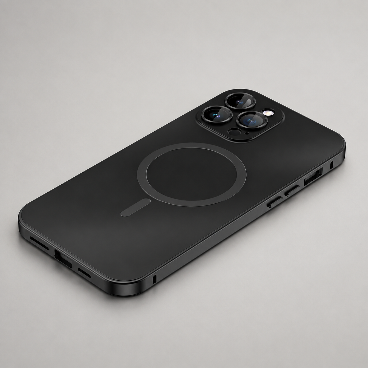 Premium iPhone Case MagSafe Aluminum Alloy Magnetic Shockproof Protective Cover Glass Camera Lens Protection Matte Anti Fingerprint Full Coverage Slim