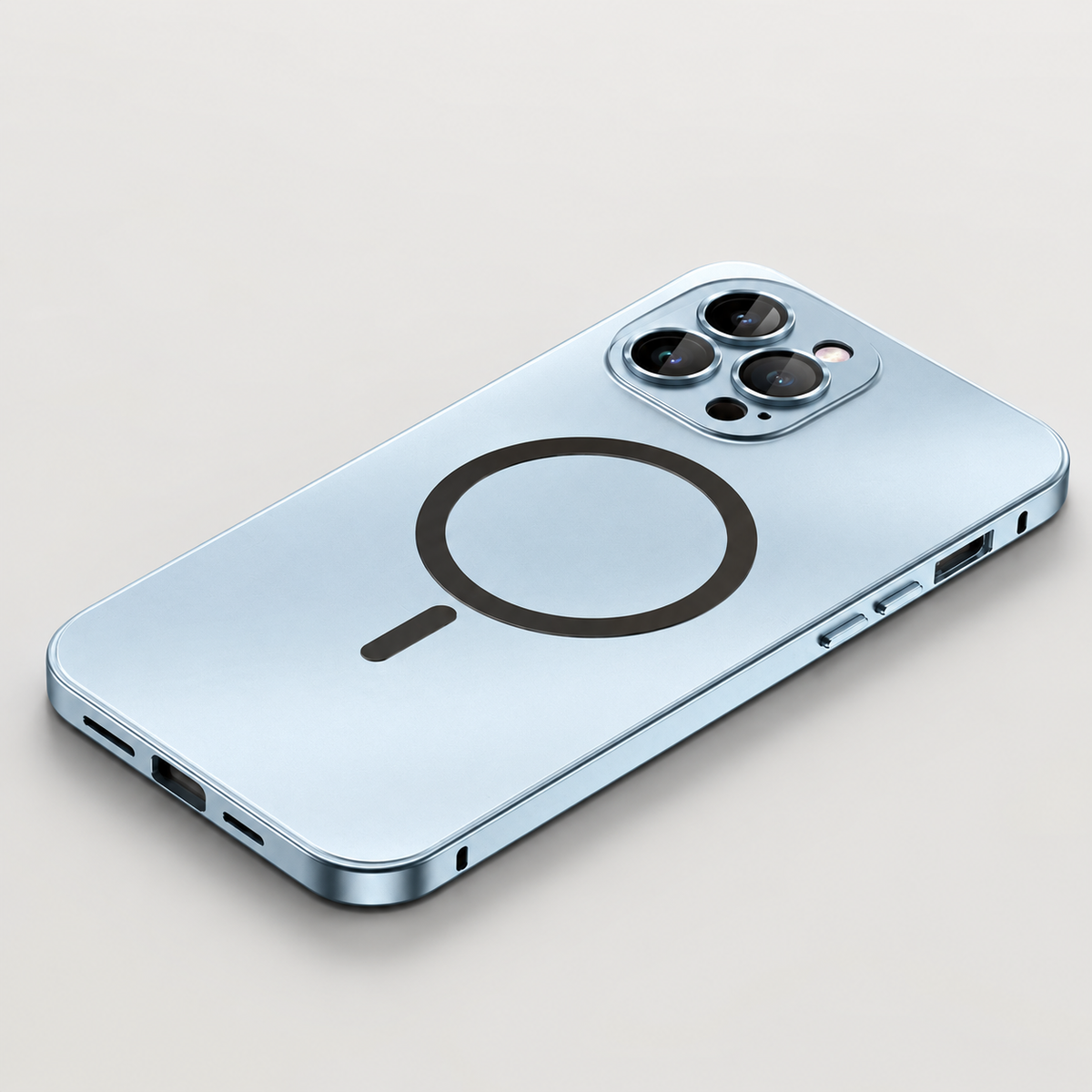 Premium iPhone Case MagSafe Aluminum Alloy Magnetic Shockproof Protective Cover Glass Camera Lens Protection Matte Anti Fingerprint Full Coverage Slim
