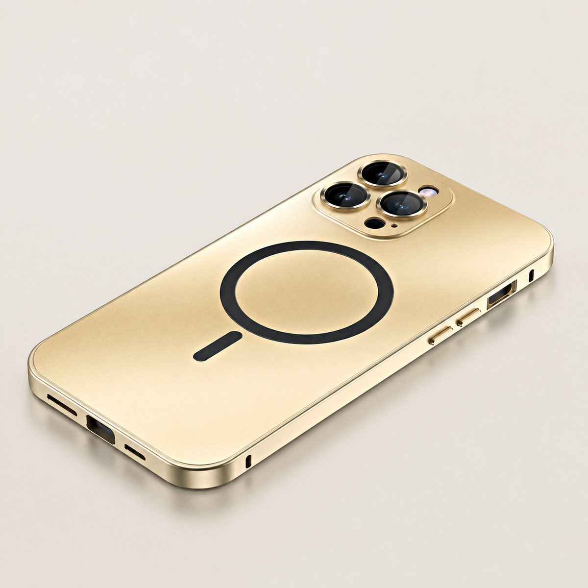 Premium iPhone Case MagSafe Aluminum Alloy Magnetic Shockproof Protective Cover Glass Camera Lens Protection Matte Anti Fingerprint Full Coverage Slim