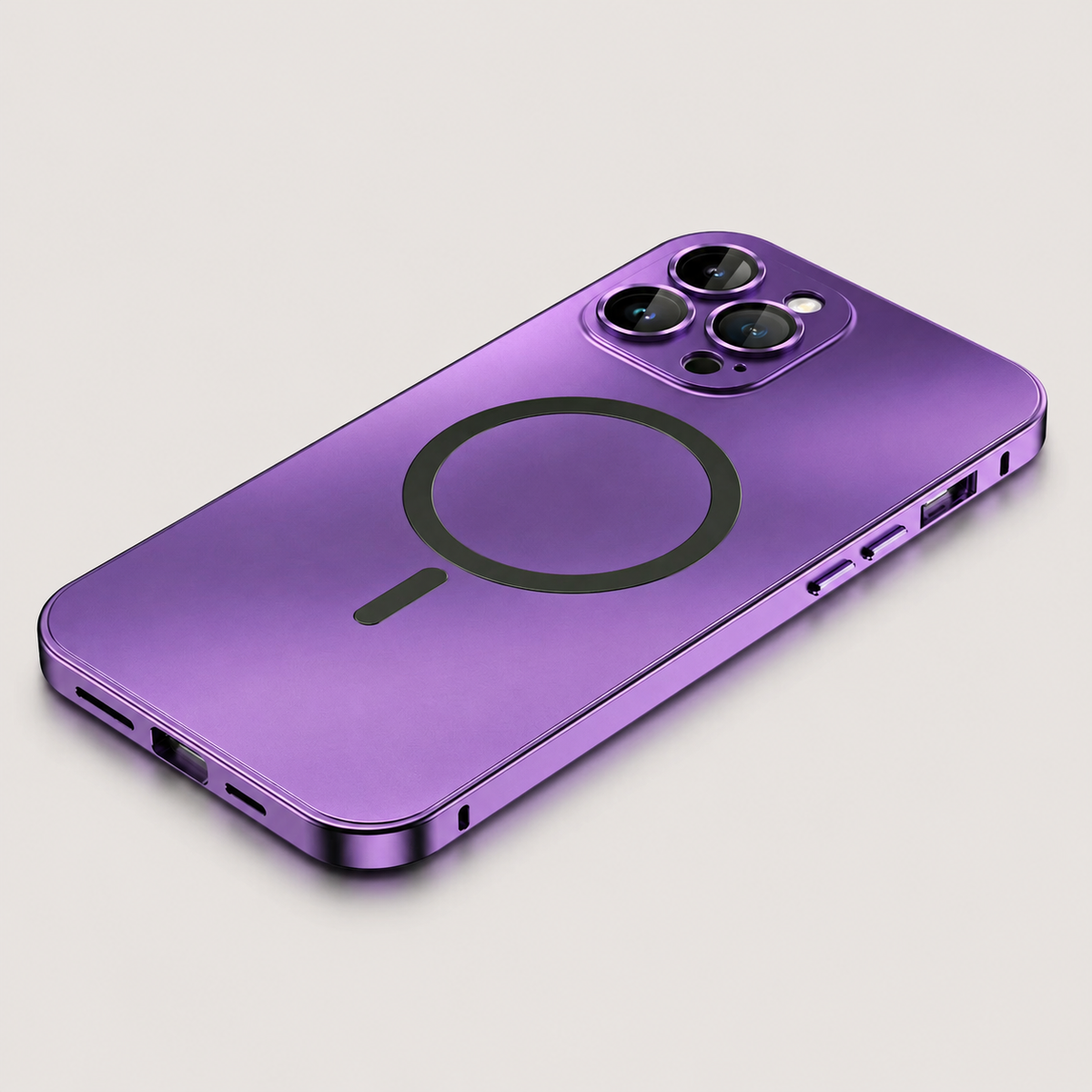 Premium iPhone Case MagSafe Aluminum Alloy Magnetic Shockproof Protective Cover Glass Camera Lens Protection Matte Anti Fingerprint Full Coverage Slim