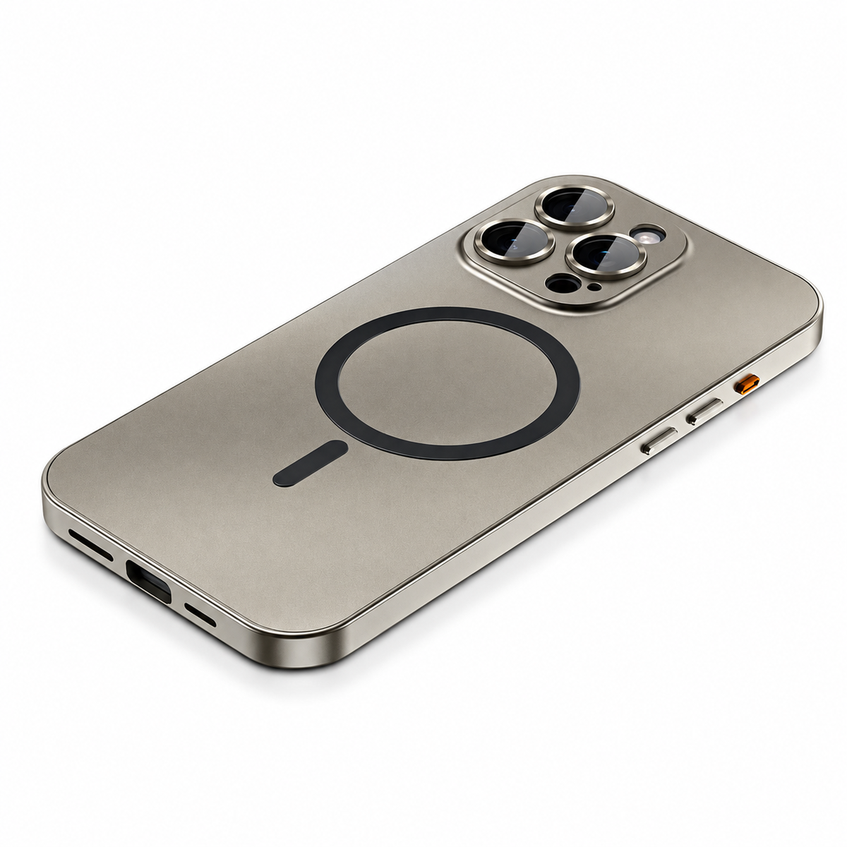 Premium iPhone Case MagSafe Aluminum Alloy Metal Frame Magnetic PC Back Panel Shockproof Anti Scratch Slim Lightweight Reinforced Protective Cover Case