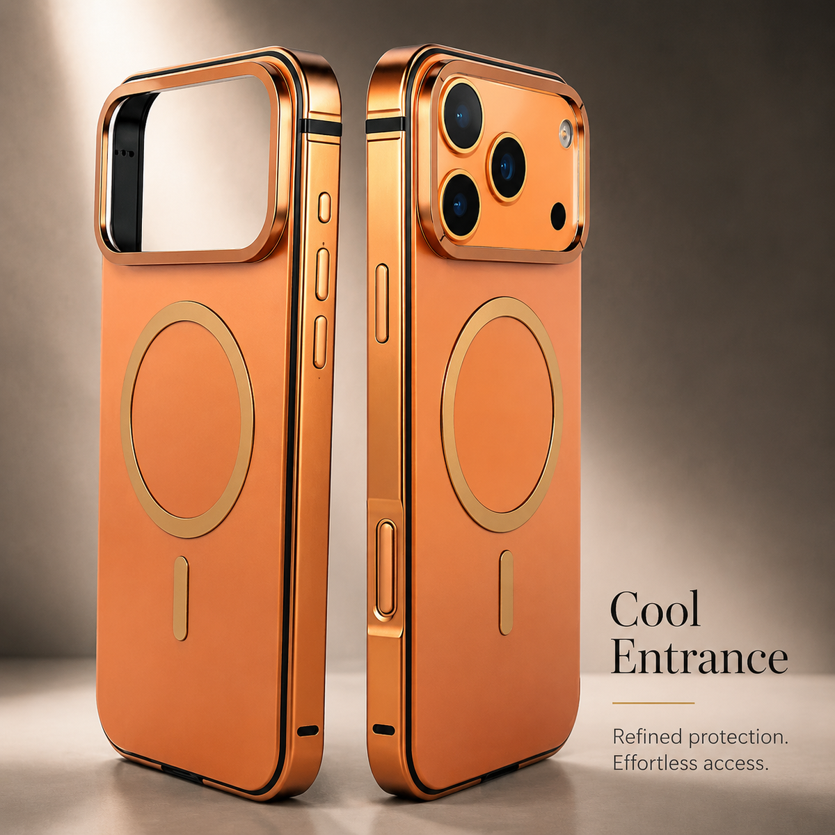 Premium iPhone Case MagSafe Aluminum Alloy Metal Frame Magnetic Shockproof Protective Cover Anti Drop Anti Scratch Reinforced Corners Slim Lightweight