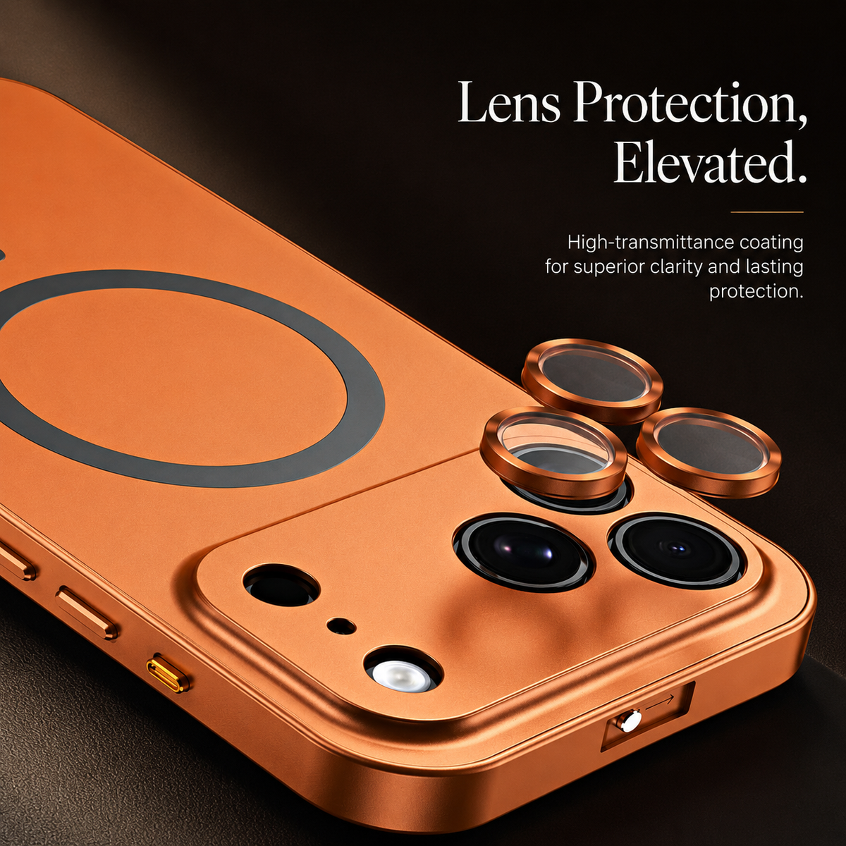 Premium iPhone Case MagSafe Aluminum Frame Hard PC Back Shockproof Protective Cover Matte Anti Fingerprint Camera Protection Slim Magnetic Non Slip