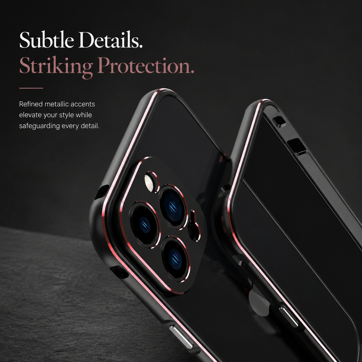 Premium iPhone Case MagSafe Aluminum Metal Bumper Frame Camera Lens Protection Shockproof Heavy Duty Anti Scratch Slim Lightweight Protective Cover