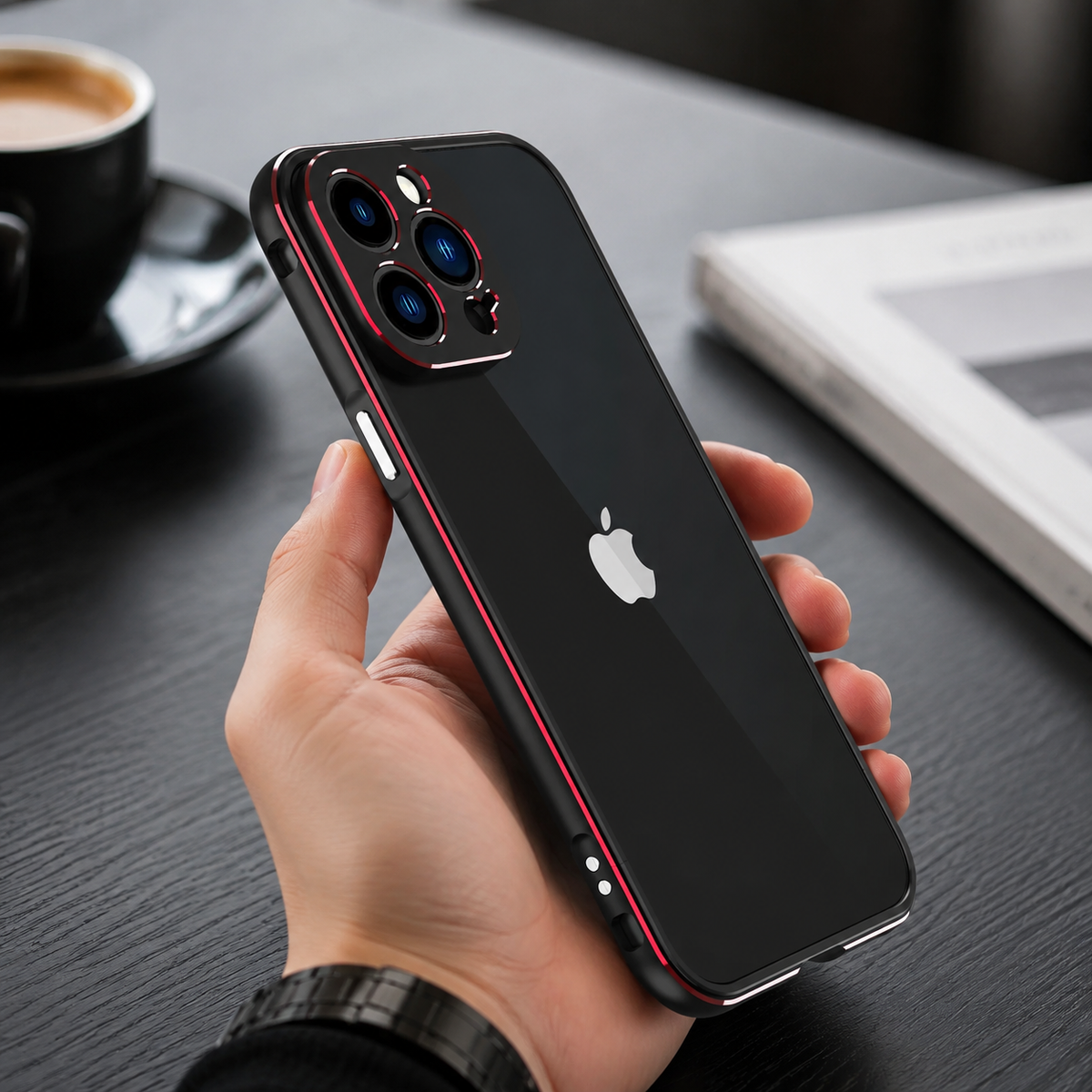 Premium iPhone Case MagSafe Aluminum Metal Bumper Frame Camera Lens Protection Shockproof Heavy Duty Anti Scratch Slim Lightweight Protective Cover