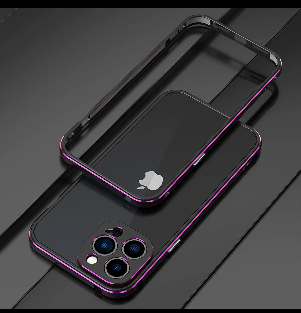 Premium iPhone Case MagSafe Aluminum Metal Bumper Frame Camera Lens Protection Shockproof Heavy Duty Anti Scratch Slim Lightweight Protective Cover