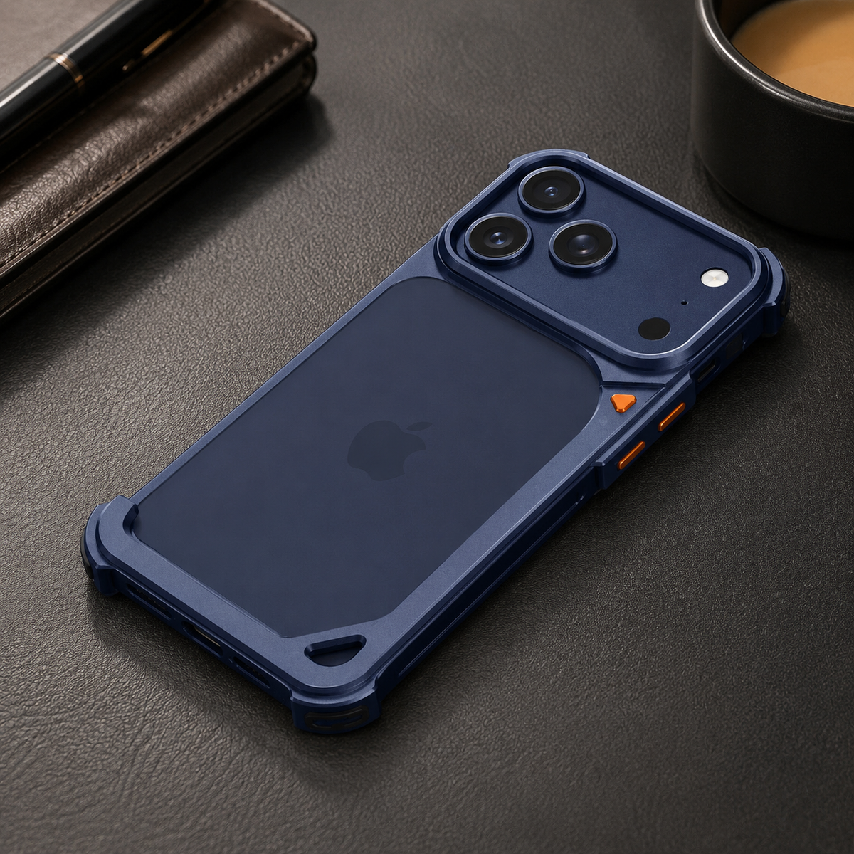 Premium iPhone Case MagSafe Aluminum Metal Frame Camera Lens Protection Shockproof Protective Cover Wireless Charging Slim Lightweight Minimalist Reinforced